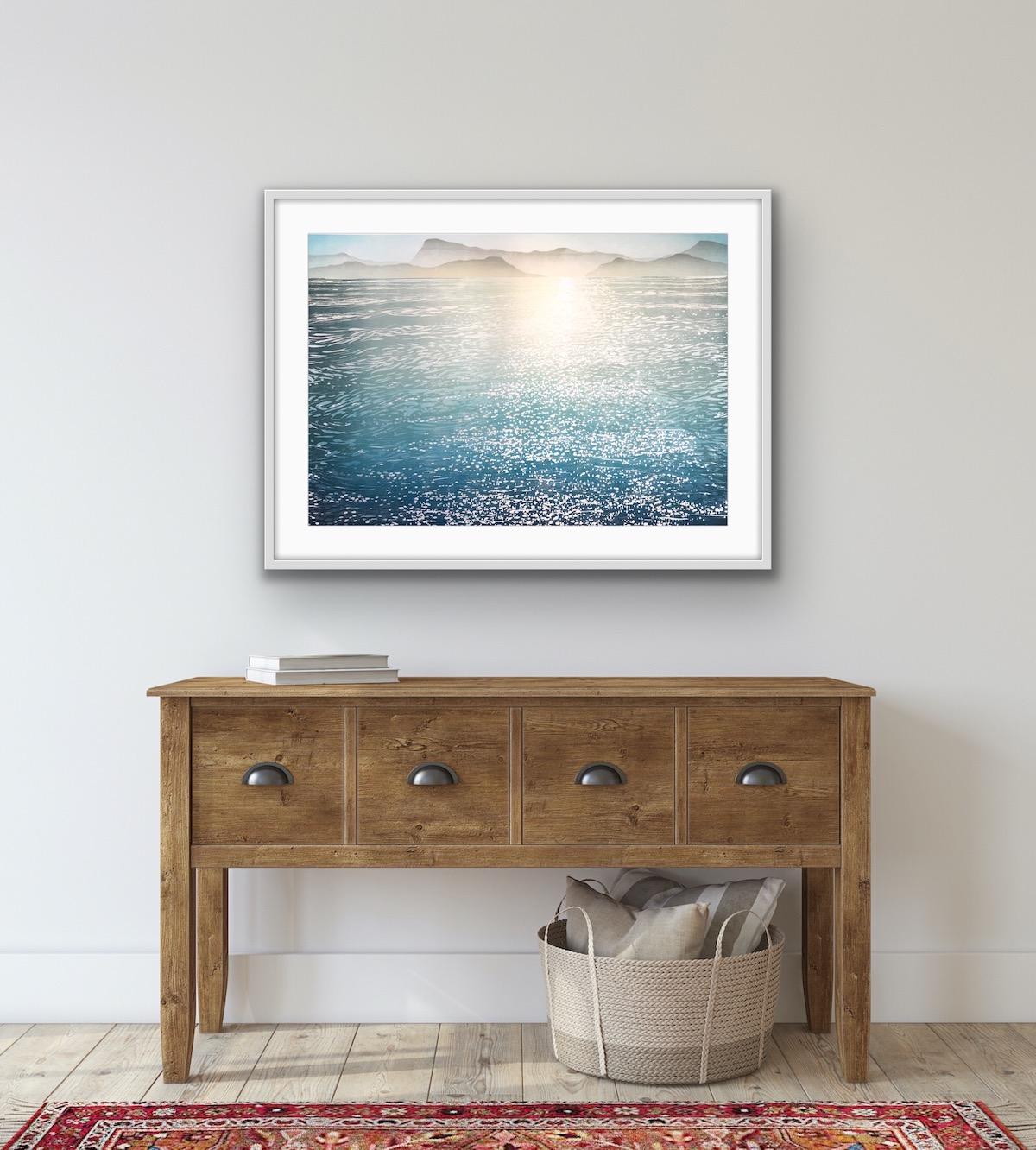Hawk 3, Seascape Print, Coastal Art, Ocean Art, Blue and White Art, Beach House For Sale 3