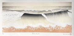 Roter Sand, Rod Nelson, Holzschnitt, traditioneller handgefertigter Druck, zeitgenössischer Druck