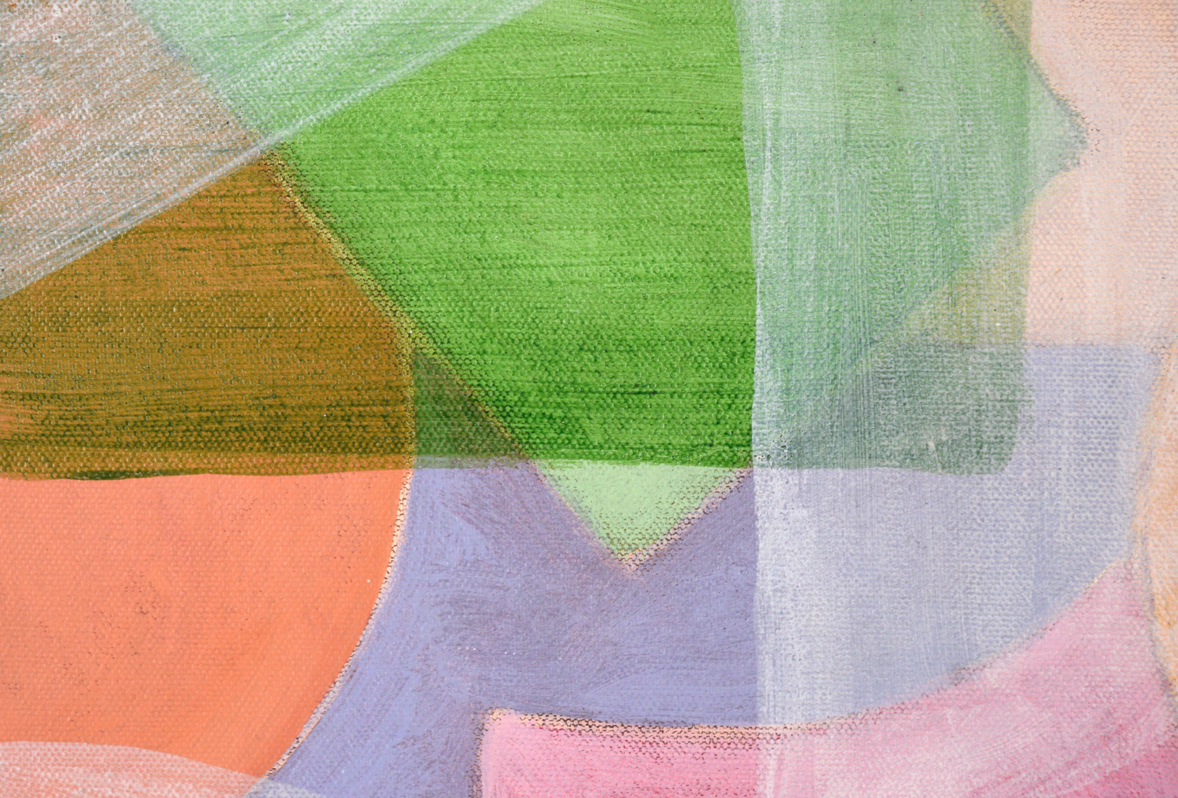 « Abstract Morning Light », composition géométrique en acrylique sur toile - Painting de Rod Norman