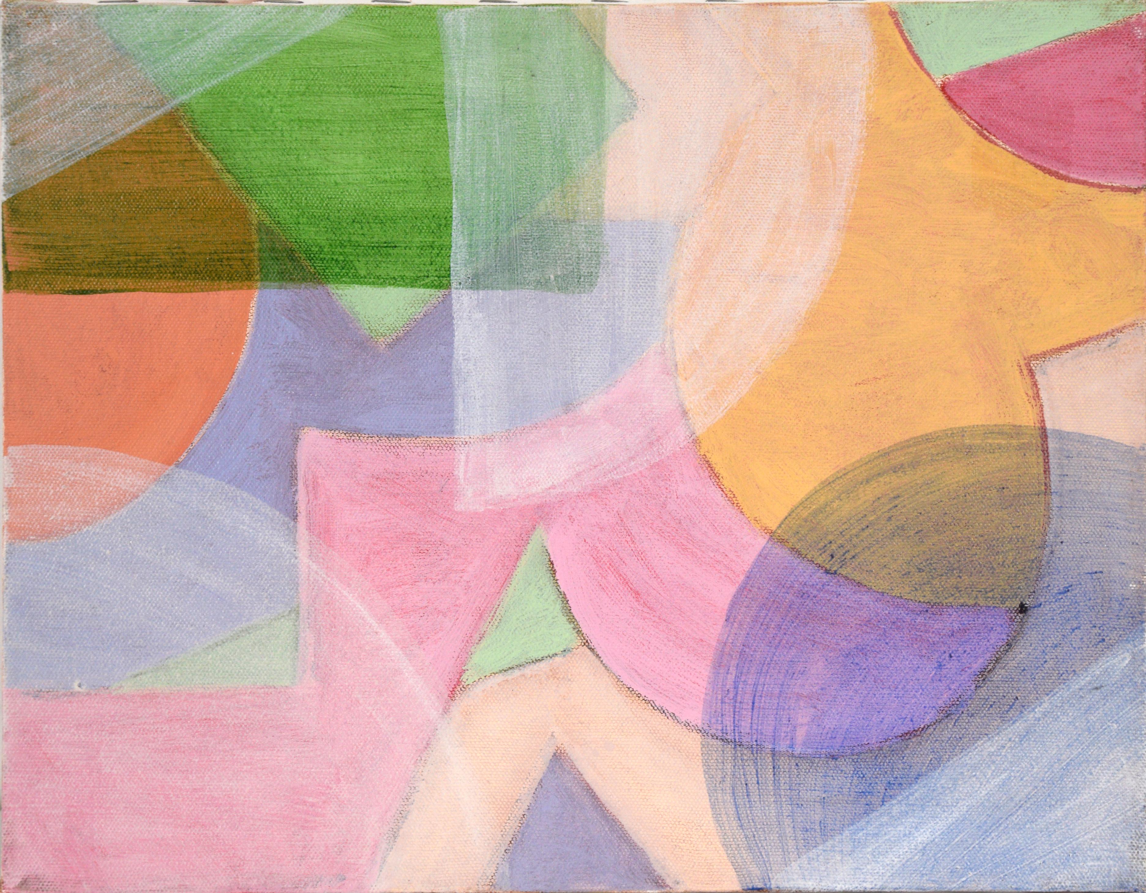 Abstract Painting Rod Norman - « Abstract Morning Light », composition géométrique en acrylique sur toile