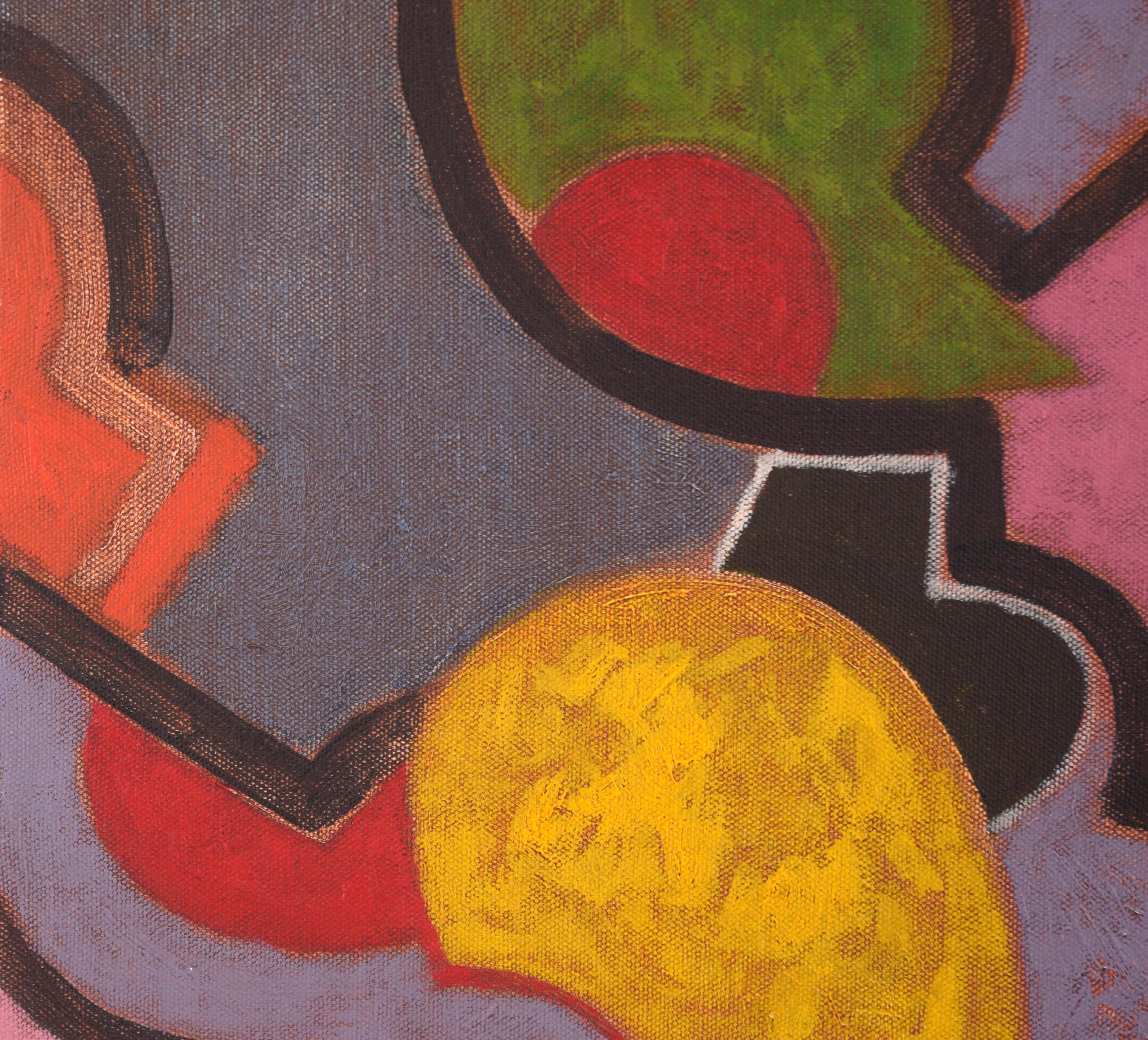Abstrakte geometrische Komposition „Rhino“ in Öl auf Leinwand (Zeitgenössisch), Painting, von Rod Norman