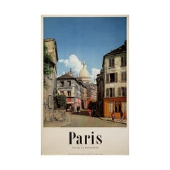 Circa 1960 Viaggio originale di Rod Rieder - Parigi Une rue de Montmartre