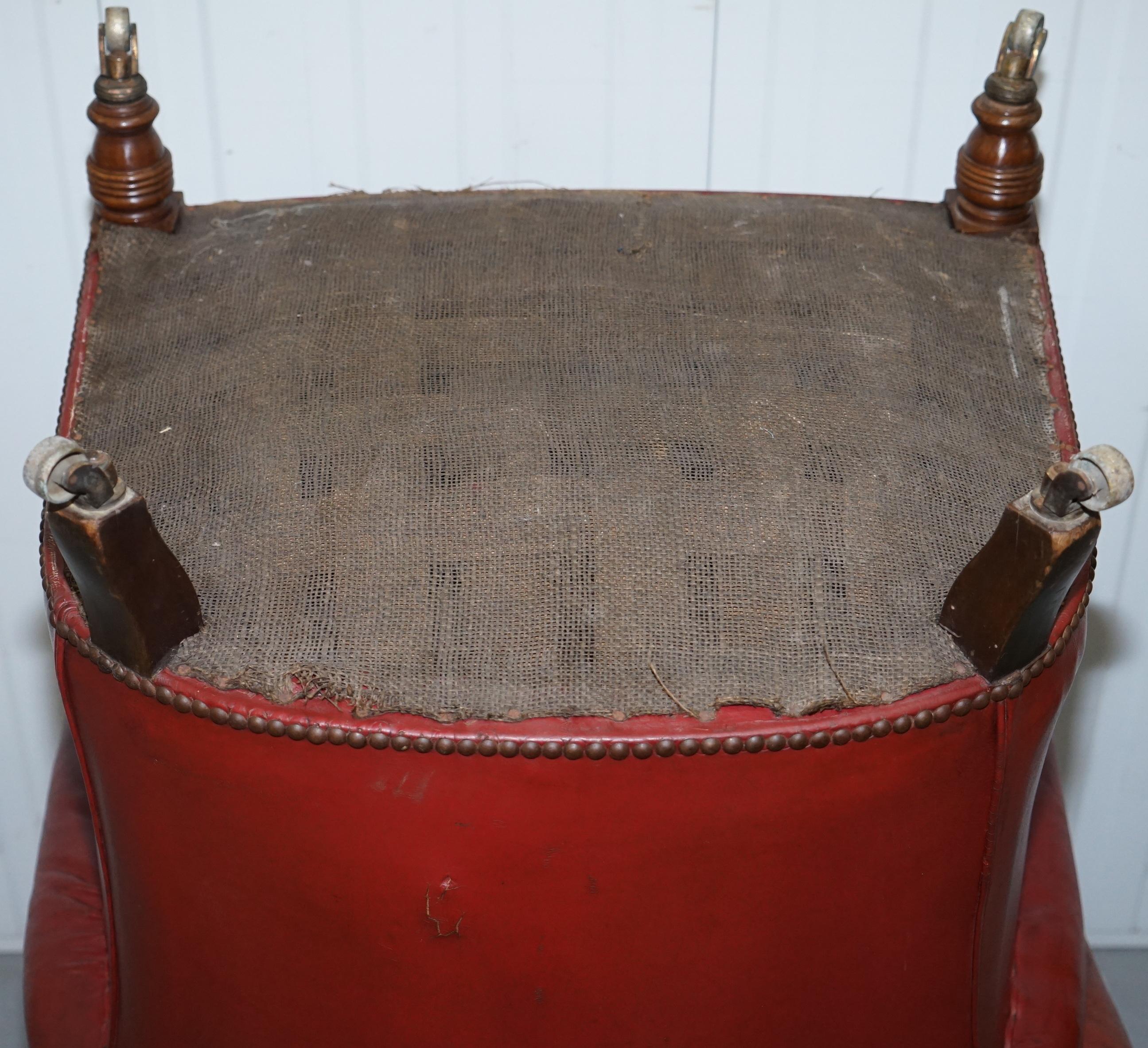 Howard Rod Stewart Essex Home Howard & Son's viktorianische Sessel aus blutrotem Leder im Angebot 6