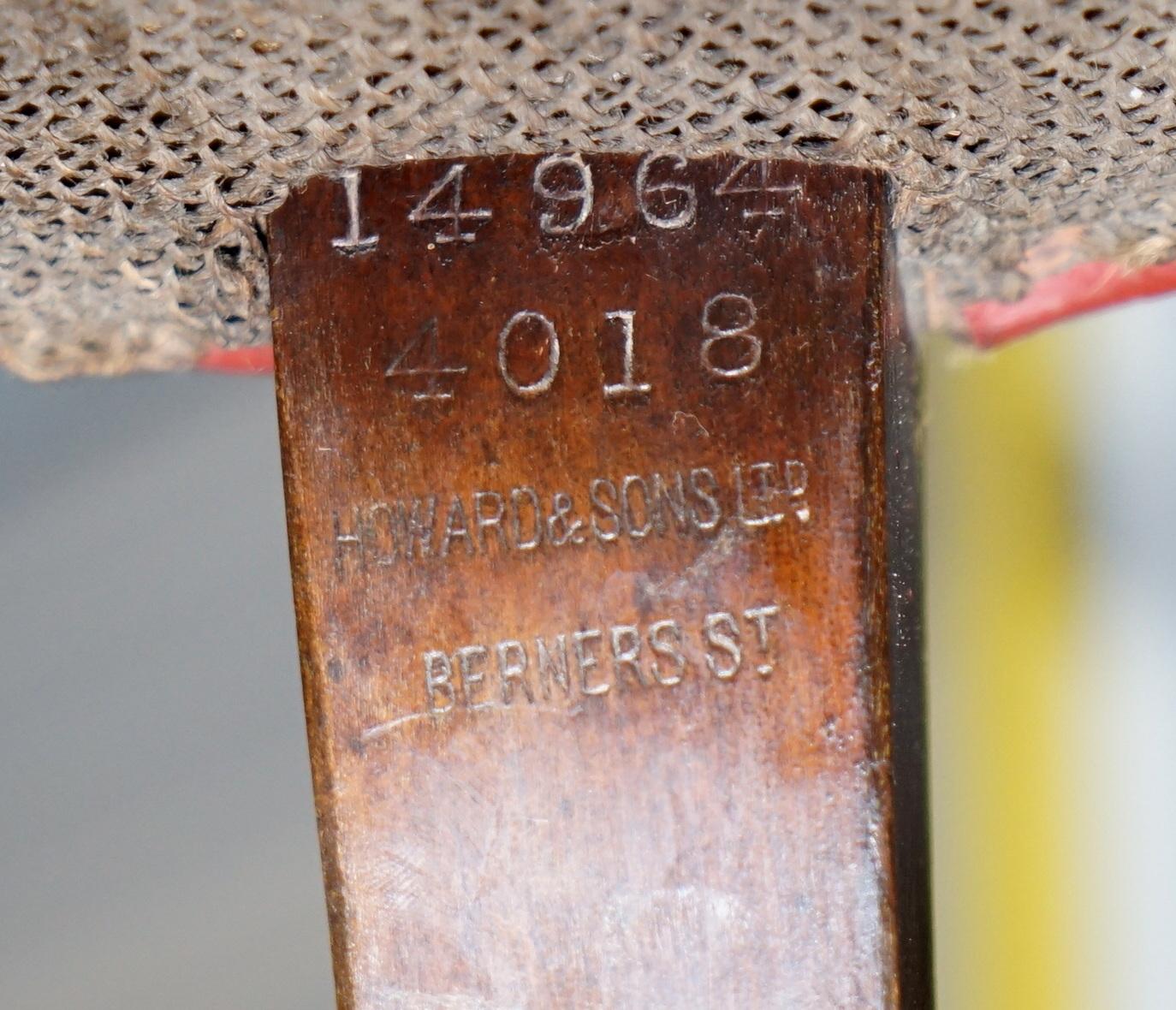 Howard Rod Stewart Essex Home Howard & Son's viktorianische Sessel aus blutrotem Leder im Angebot 7