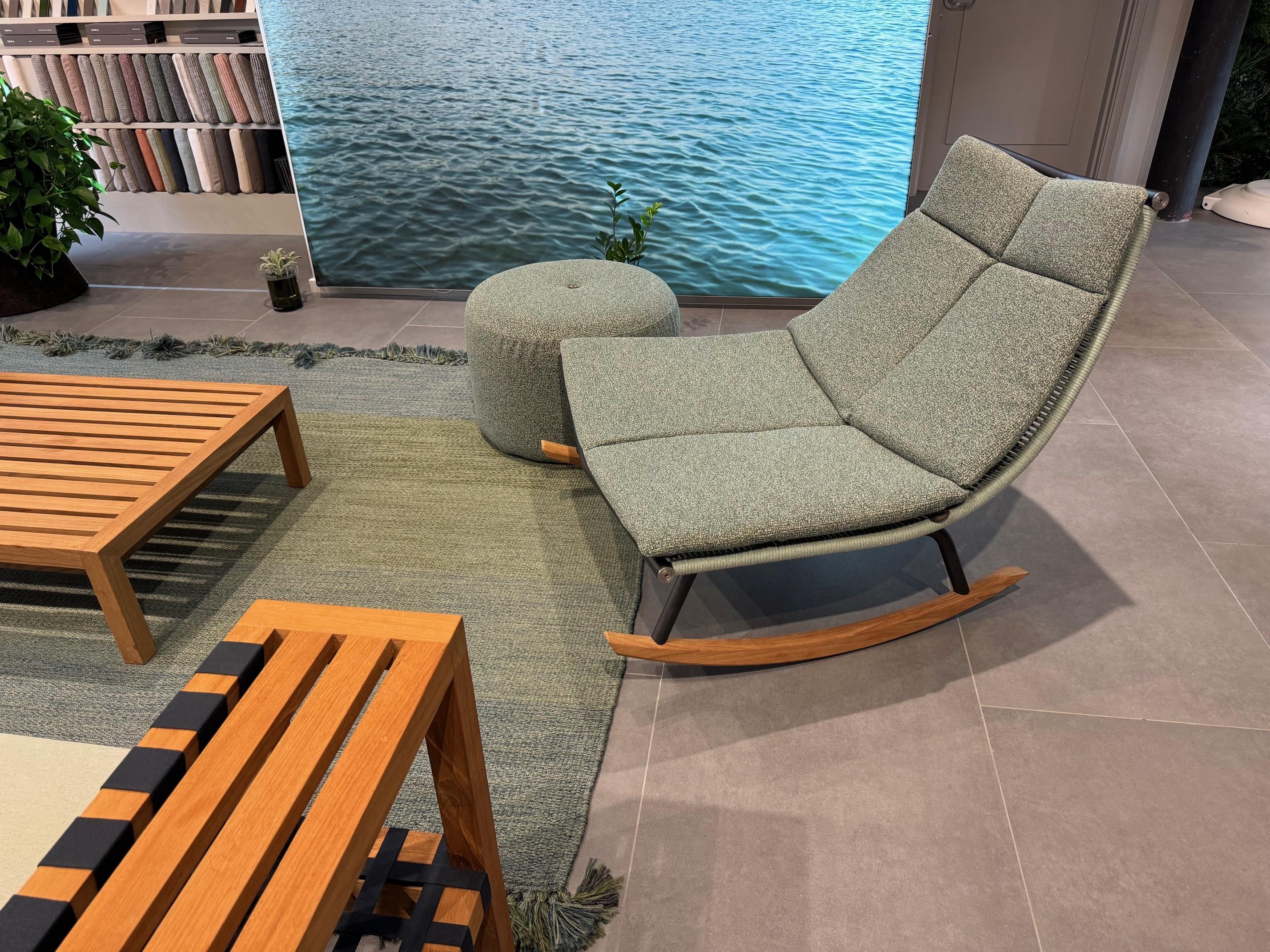 Teak Roda Outdoor Furniture Set - Network Sofa, Laze Rocking Chair, Tables and Rug