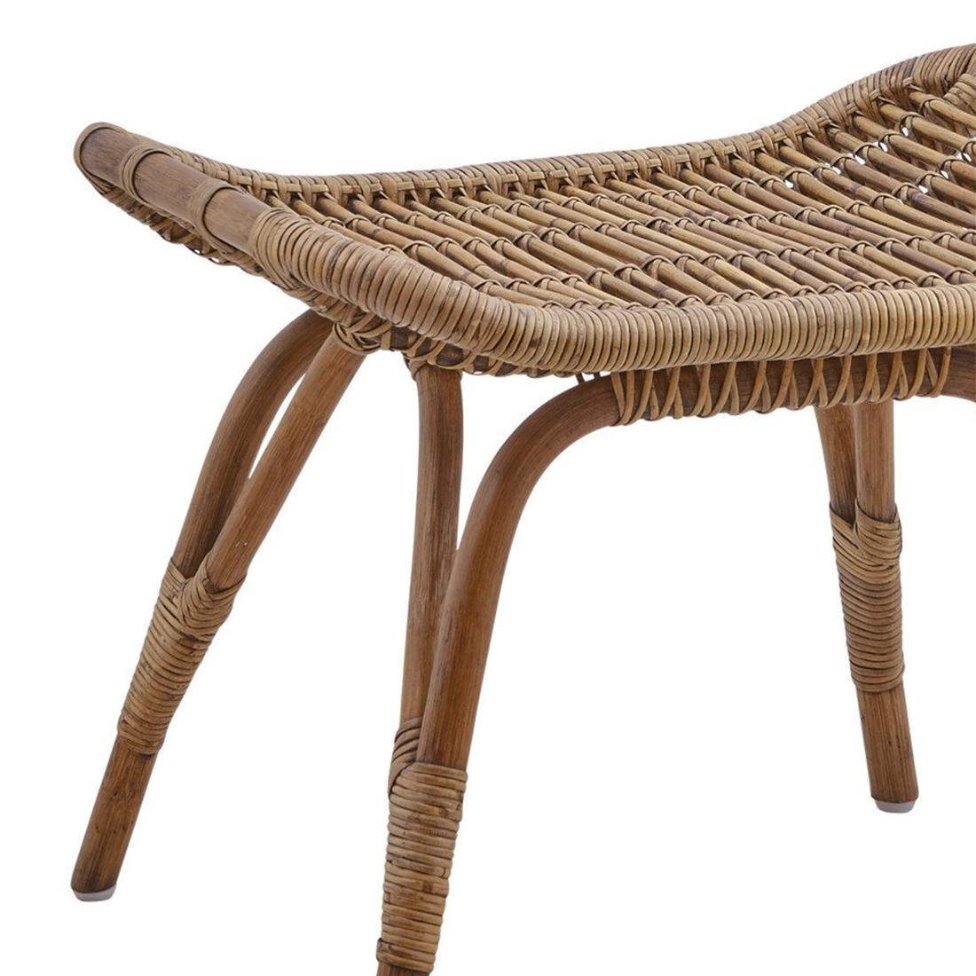 Stool Roda Rattan with all structure 
in handcrafted rattan.