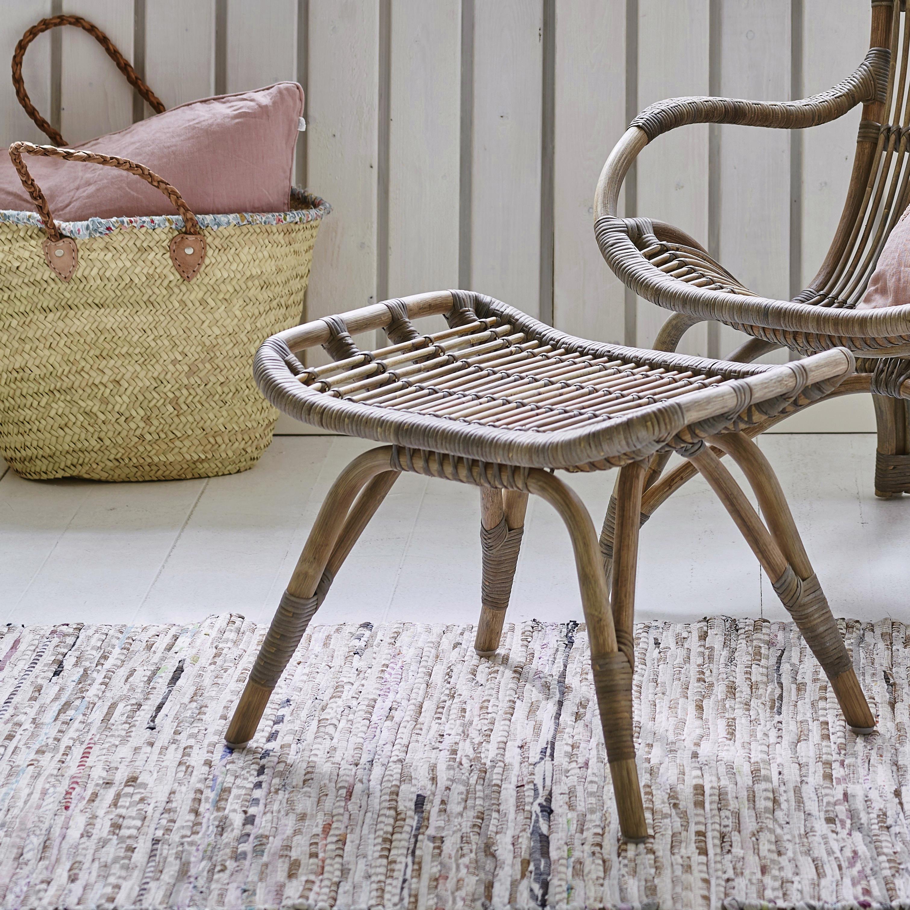 Contemporary Roda Rattan Stool For Sale