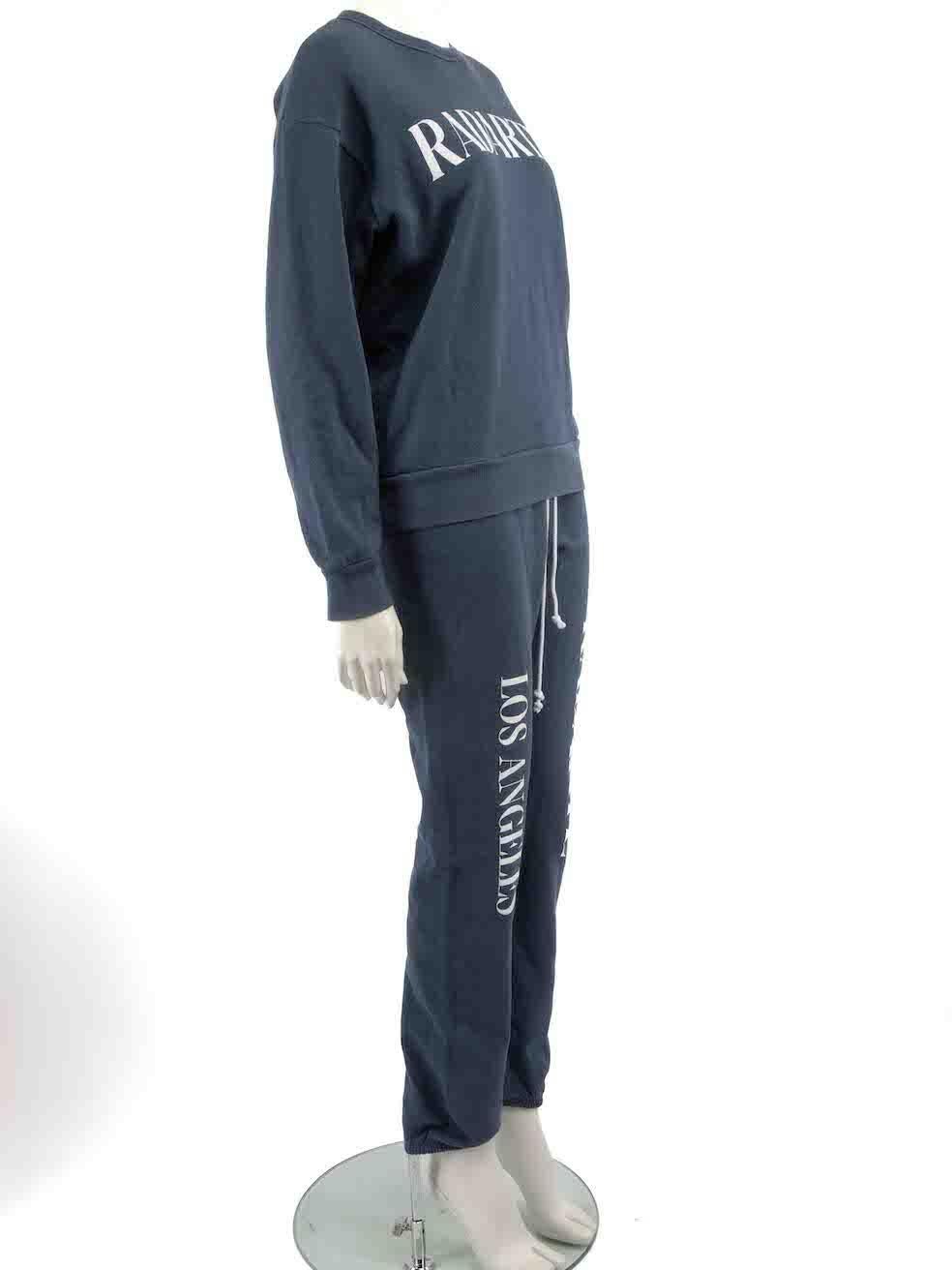 CONDITION is Very good. Minimal wear to set is evident. Minimal wear to external neckline and internal right cuff with minor discolouration on this used Rodarte designer resale item.
 
 
 
 Details
 
 
 Blue
 
 Cotton
 
 Matching track set
 
 Logo