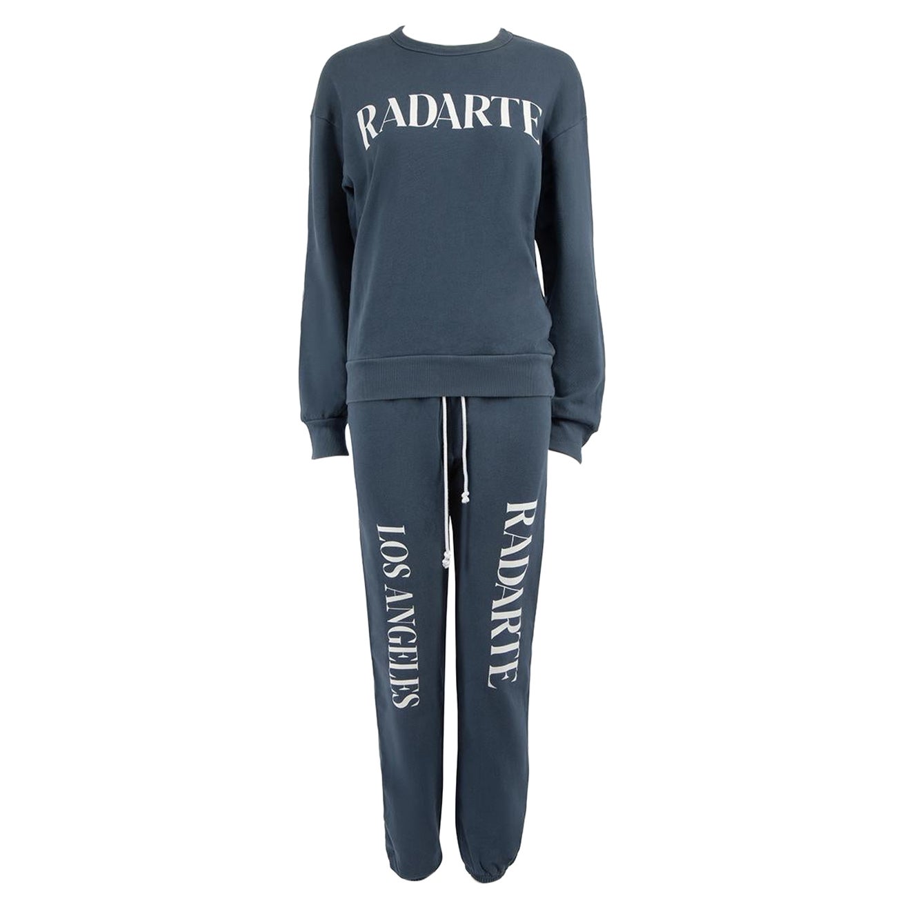 Ensemble de survêtement bleu imprimé de logos Rodarte Taille XS en vente