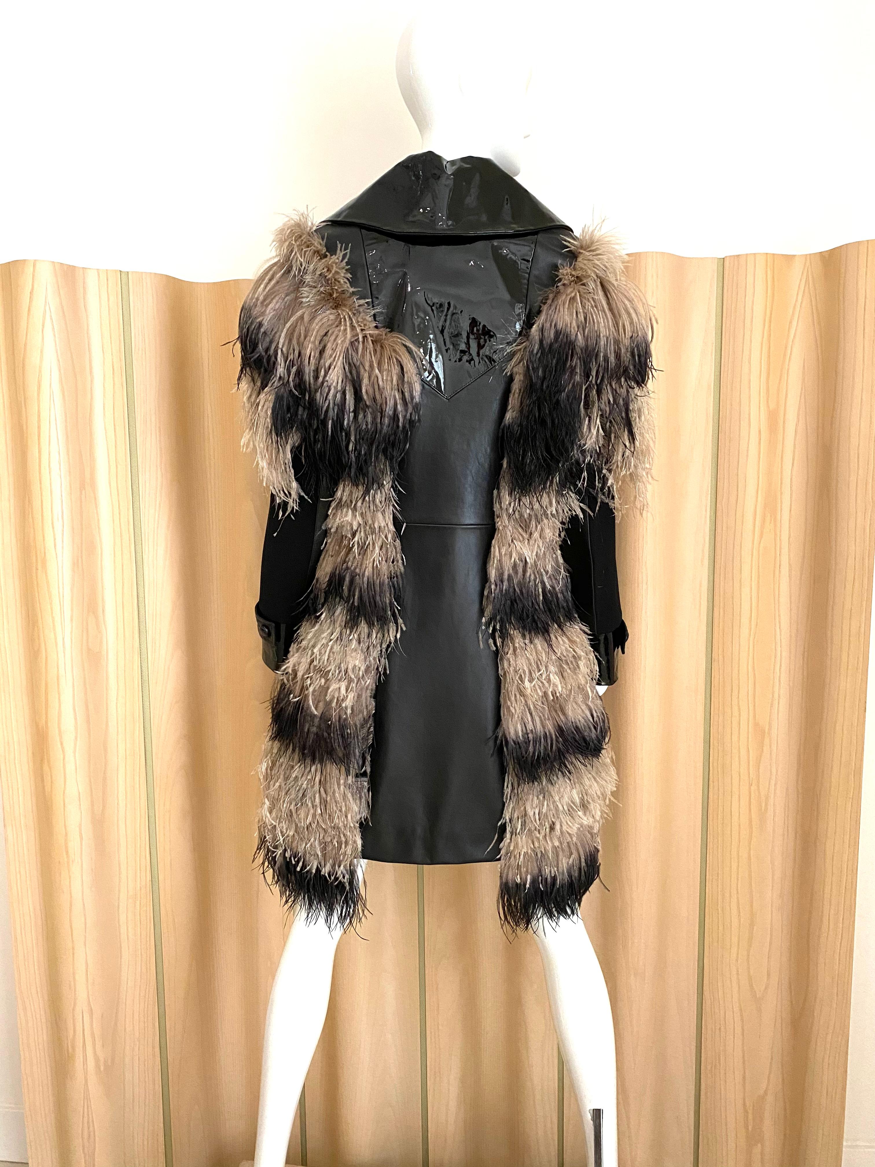 Women's Rodarte Coat with Ostrich  For Sale