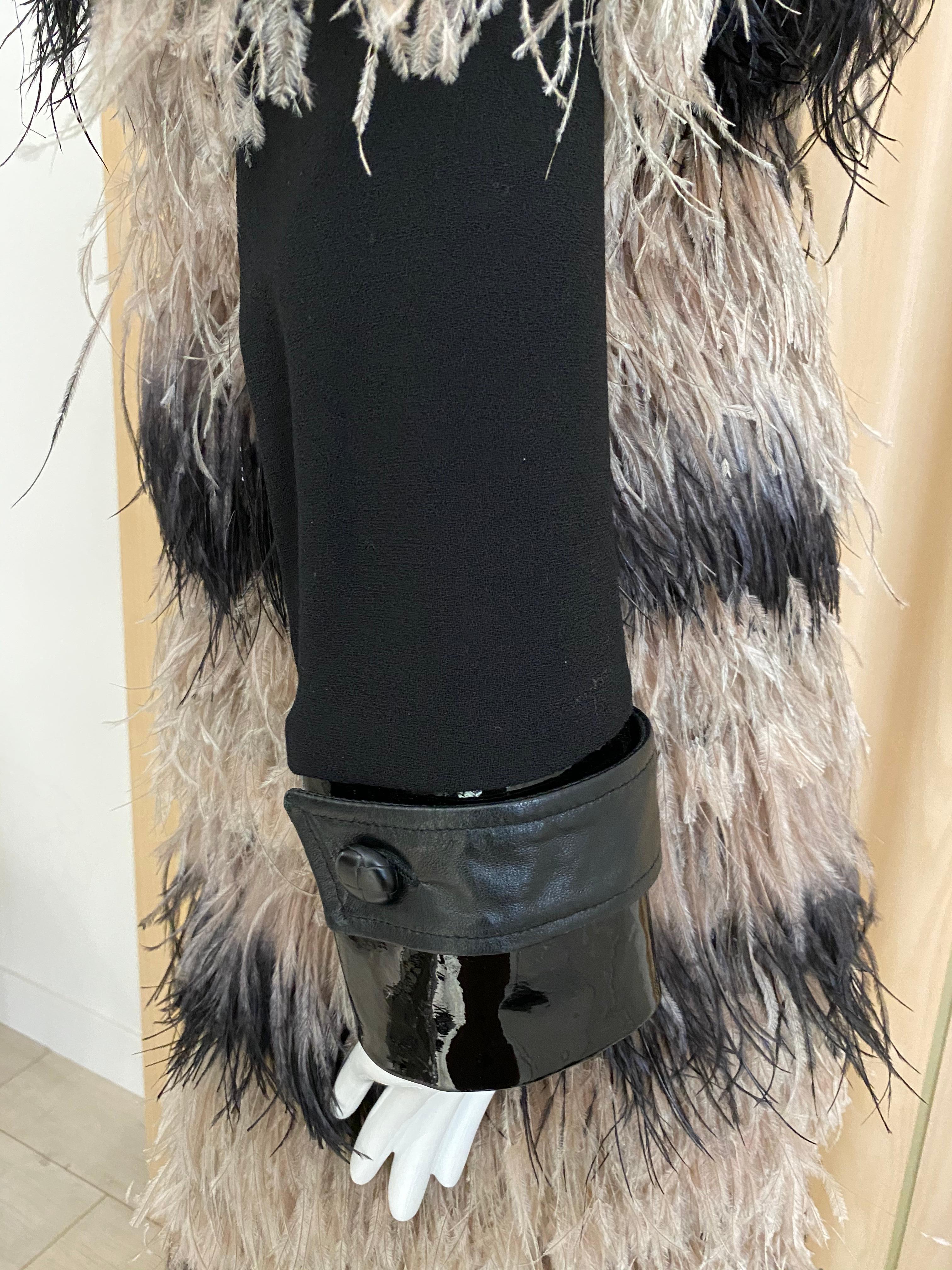 Rodarte Coat with Ostrich  For Sale 3