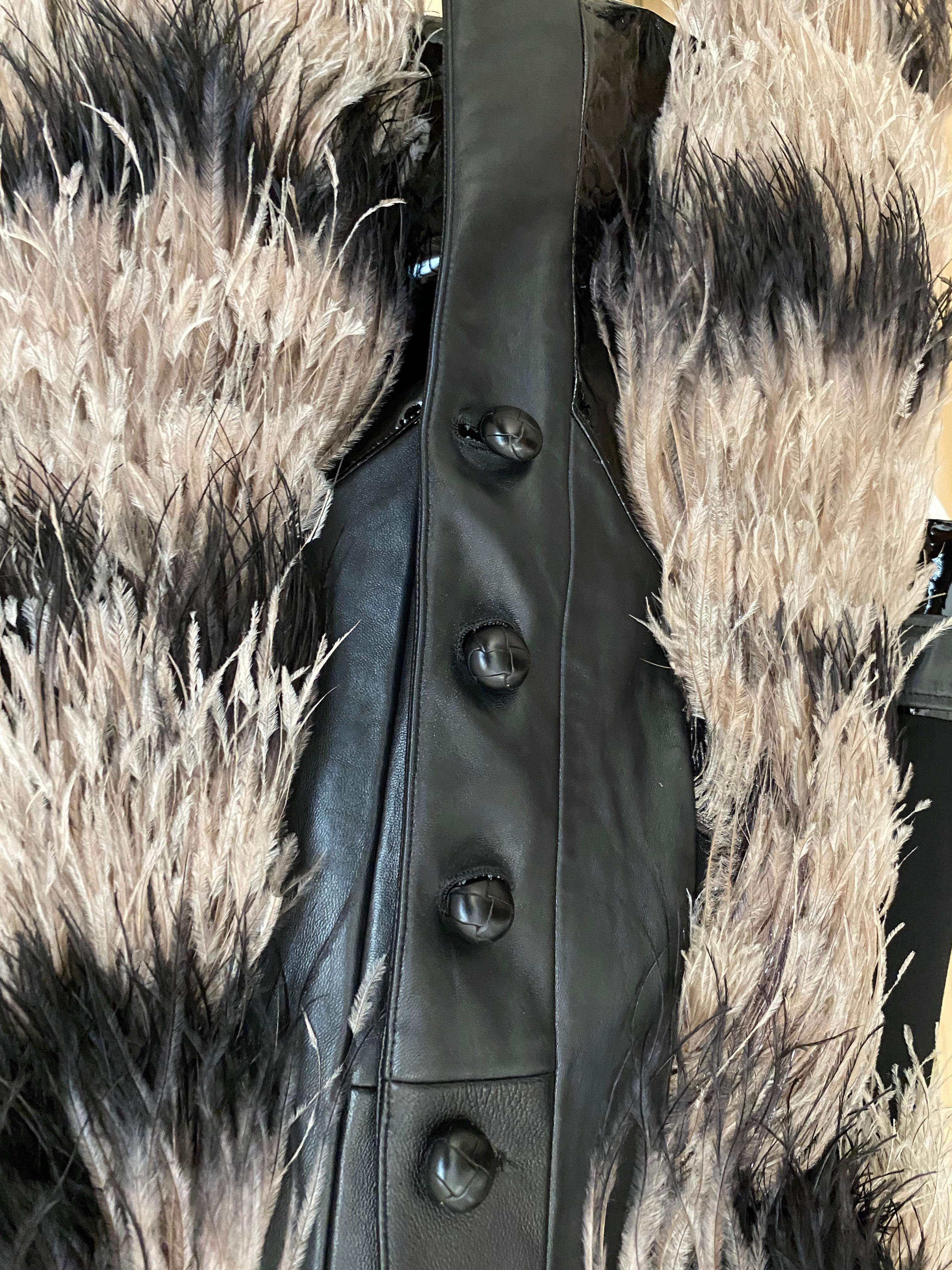 Rodarte Coat with Ostrich  For Sale 5