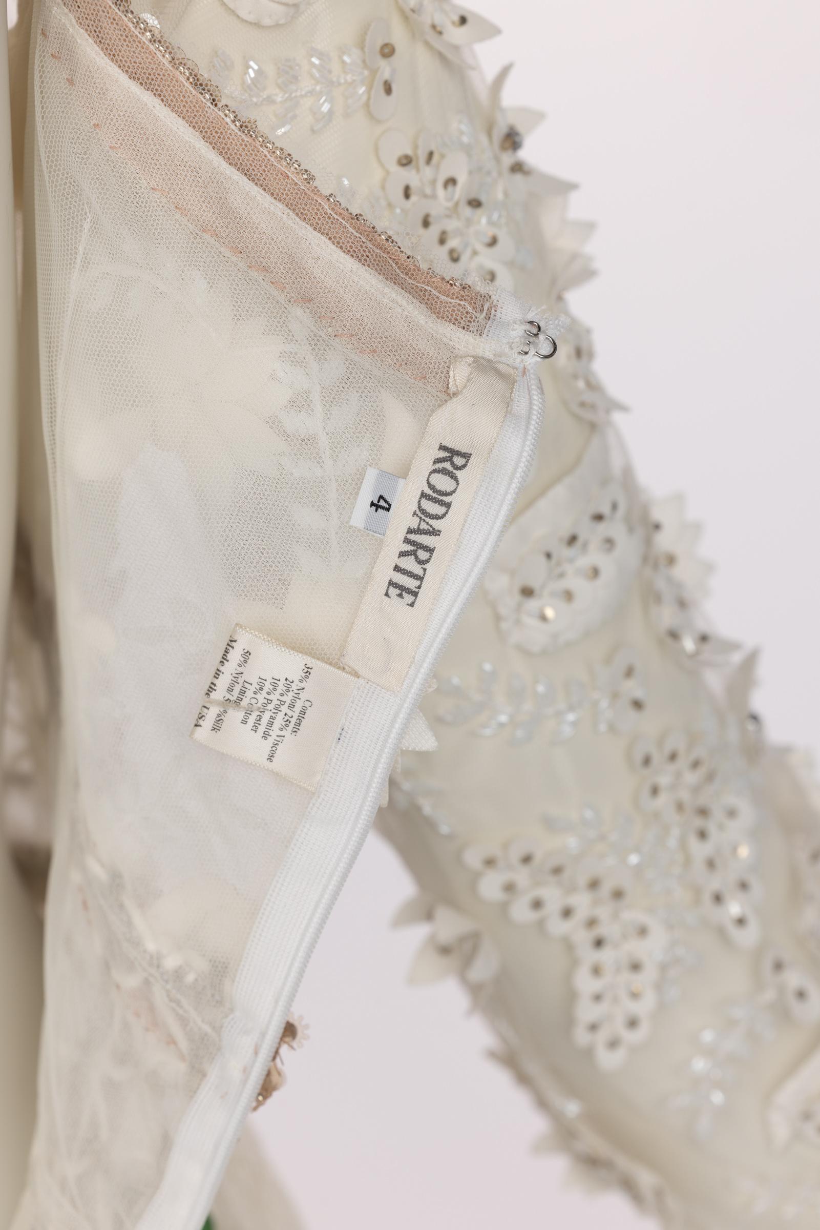 Rodarte Runway Crystal Sequin Lace Ruffle Dress FW 2016 For Sale 14