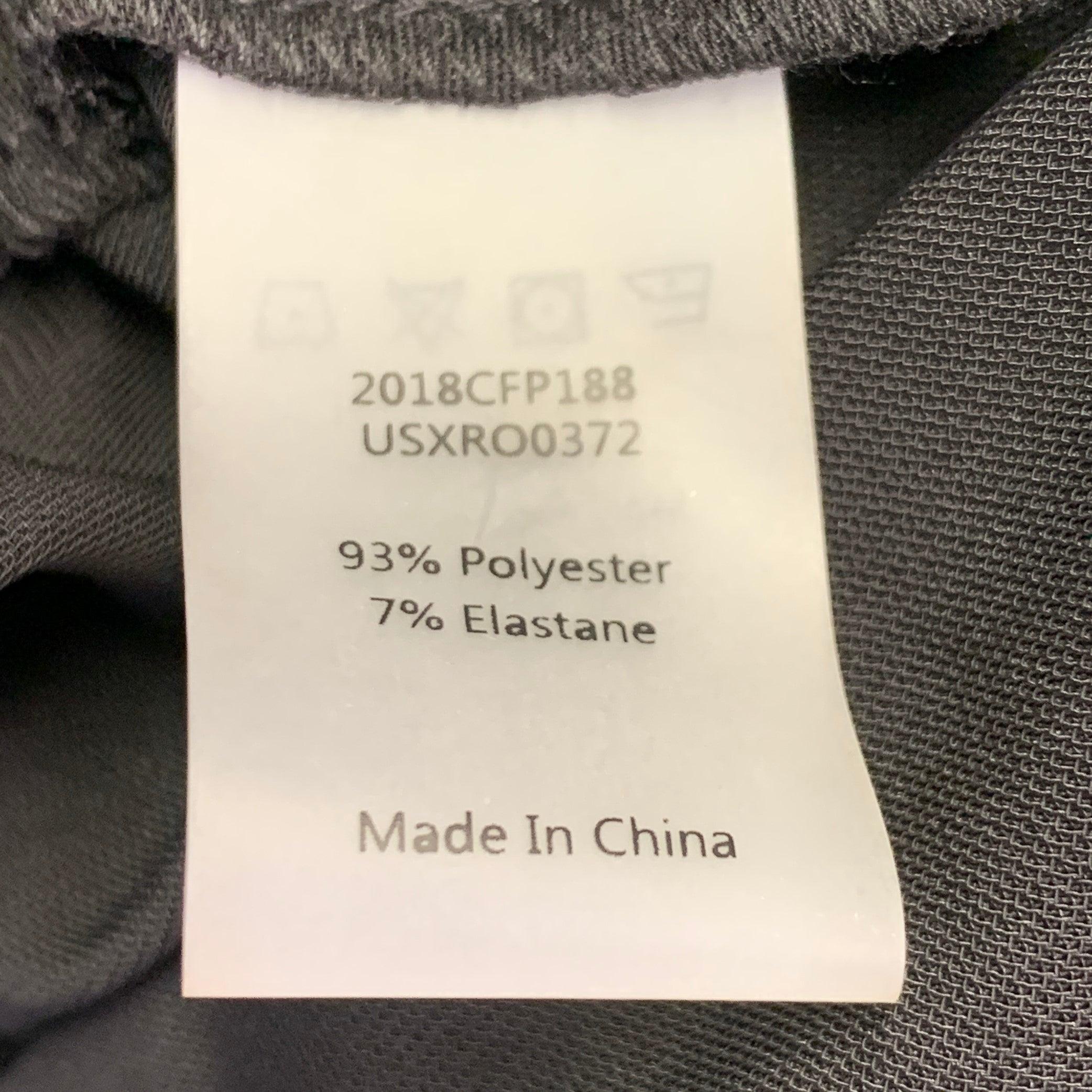 Rodarte Taglia 22 Vestito asimmetrico increspato in misto poliestere nero in vendita 1