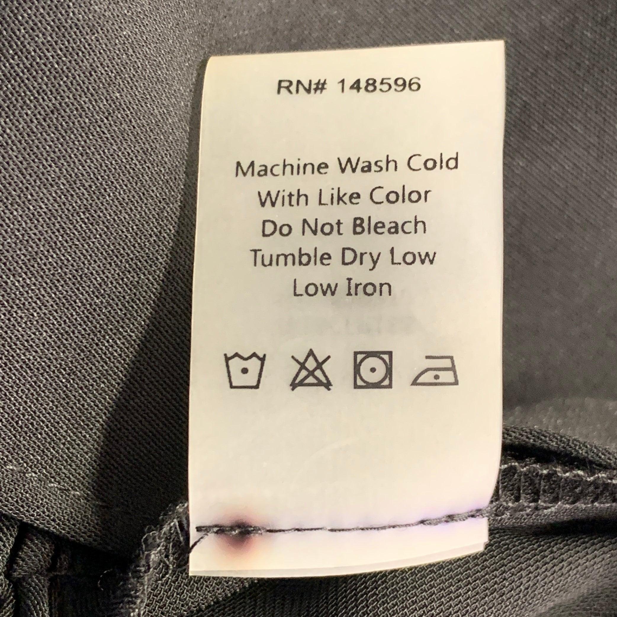 Rodarte Taglia 22 Vestito asimmetrico increspato in misto poliestere nero in vendita 2