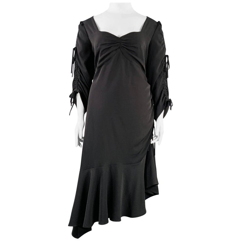 RODARTE Size 22 Black Polyester Blend Ruched Asymmetrical Dress For Sale at 1stDibs RODARTE Size 22 Black Polyester Blend Ruched Asymmetrical Dress For Sale at 1stDibs