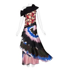 Rodarte Robe en soie brodée et perlée tie-dye, défilé A/H 2013