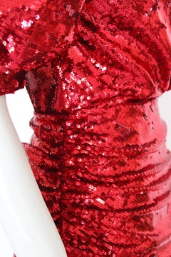 Rodarte Wrap-Effect Ruched Sequined Dress