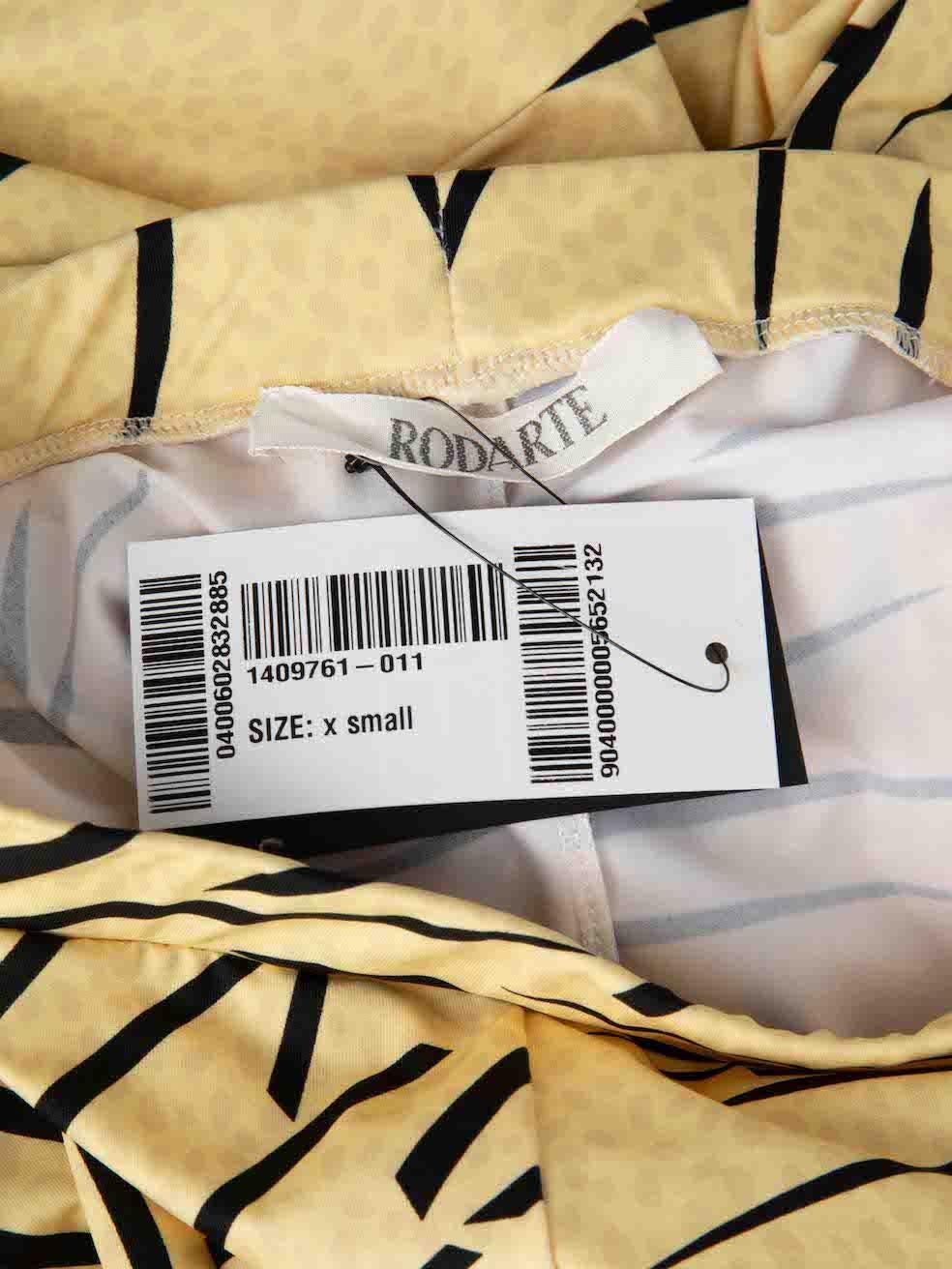 Rodarte Yellow Animal Print Flared Leggings Size XS In New Condition For Sale In London, GB
