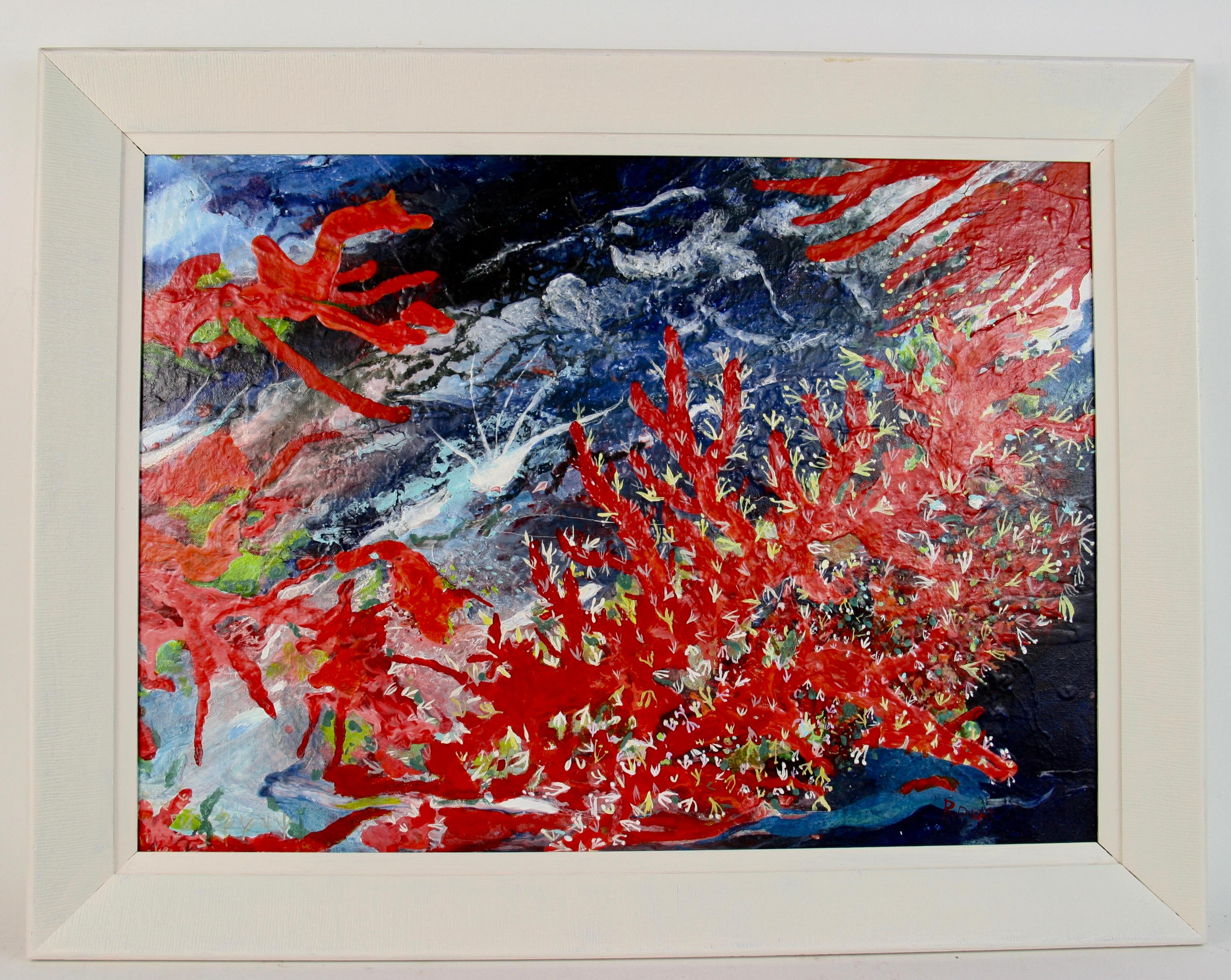 Rote Koralle im tiefblauen Meer im Angebot 2