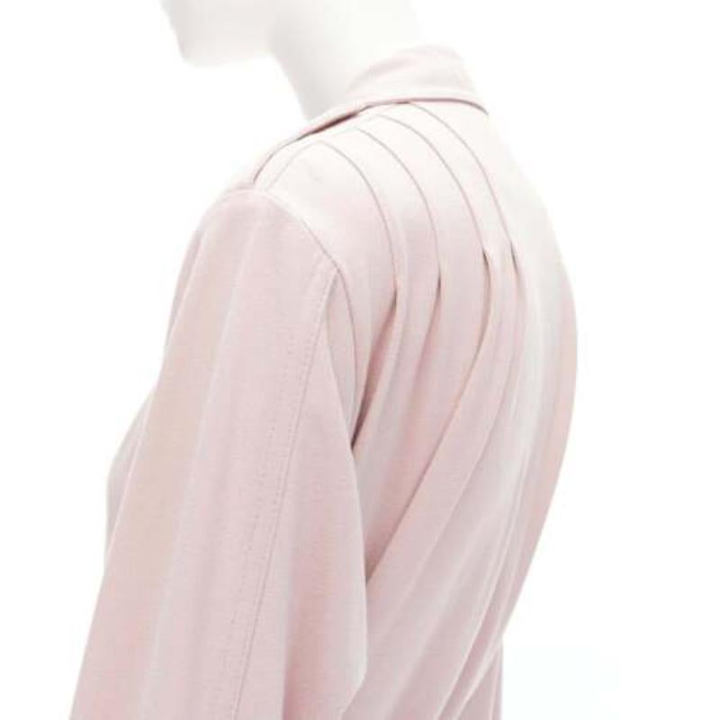 RODEBJER Odessa dusty pink belted long line robe jacket wide pants set XS 3
