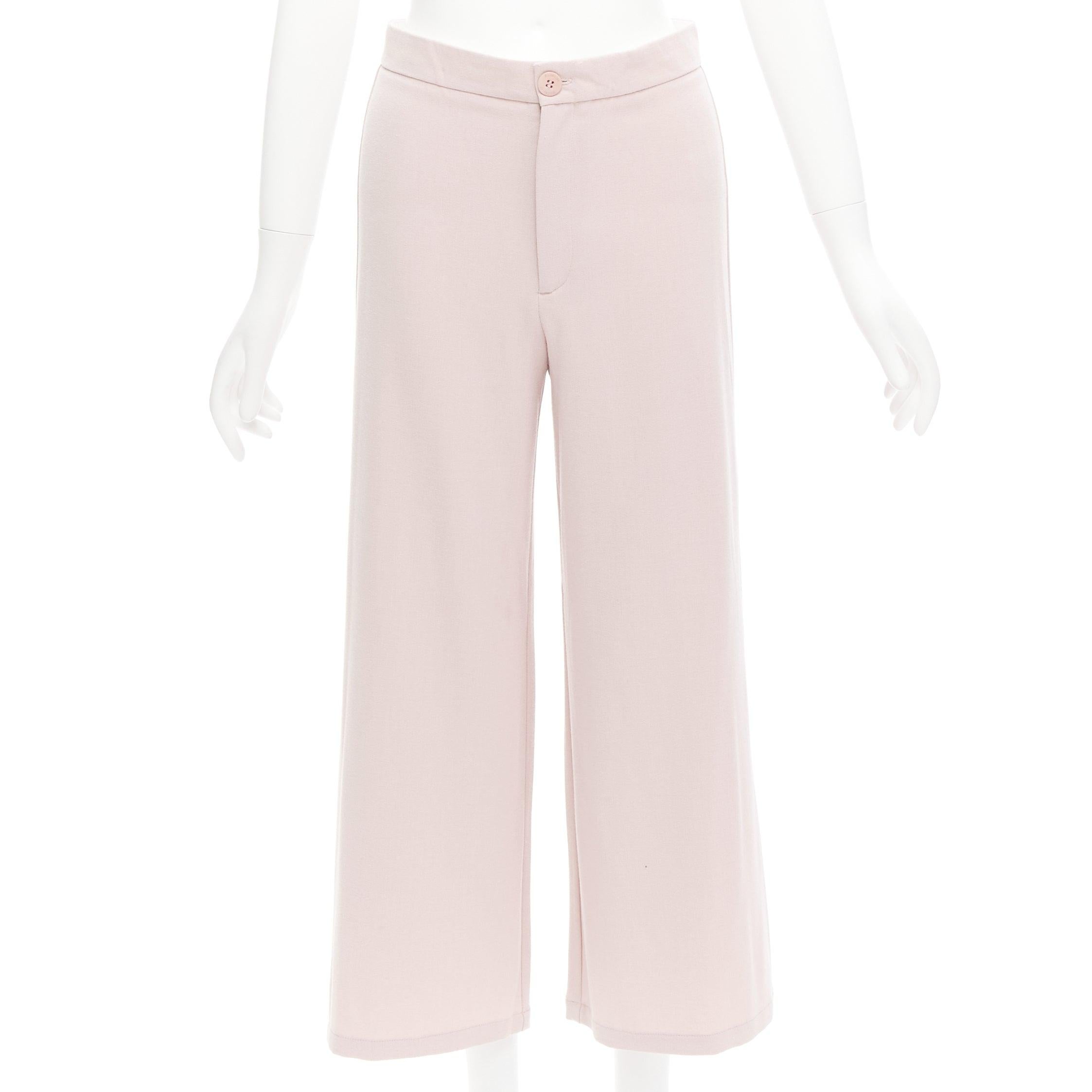 RODEBJER Odessa dusty pink belted long line robe jacket wide pants set XS For Sale 4
