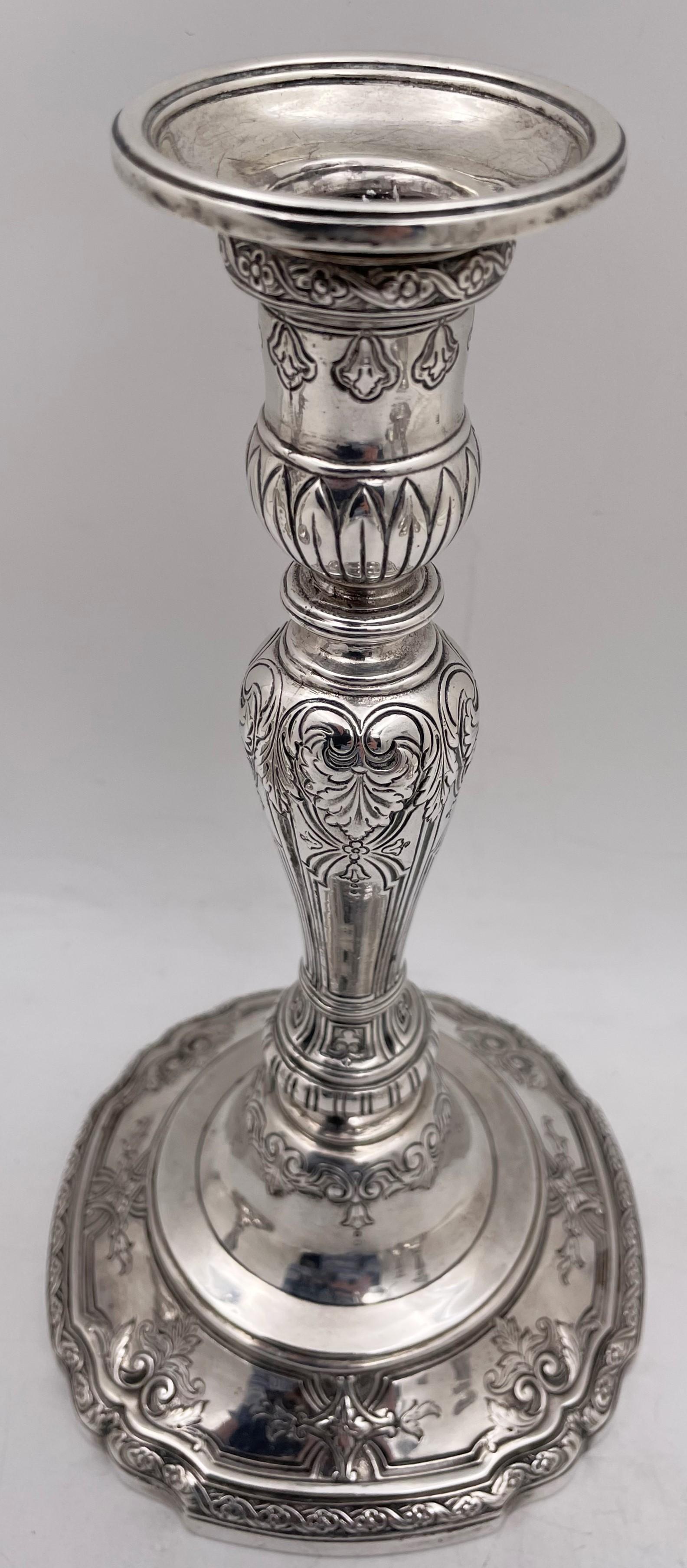 Roden Pair of Canadian Sterling Silver Candlesticks from Early 20th Century In Good Condition In New York, NY
