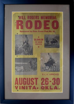 "WILL ROGERS MEMORIAL RODEO" MANIFESTO ORIGINALE
