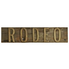 "RODEO" Sign