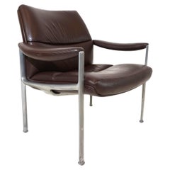 Chaise longue en cuir Röder Söhne par Miller Borgsen