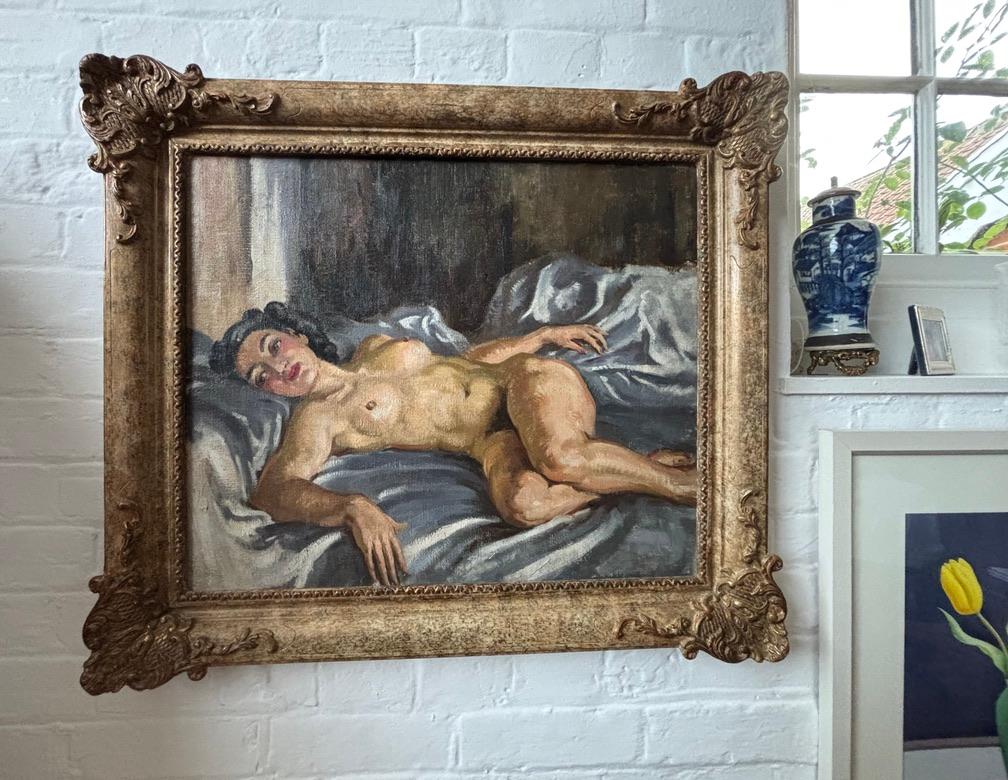 Anhänger von Roderic O'Connor, Weiblicher Akt in einem Interieur, großes Ölgemälde im Angebot 6