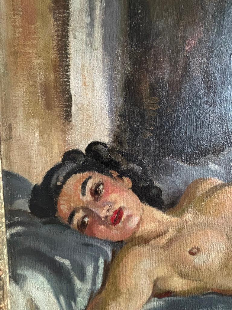 Anhänger von Roderic O'Connor, Weiblicher Akt in einem Interieur, großes Ölgemälde im Angebot 1