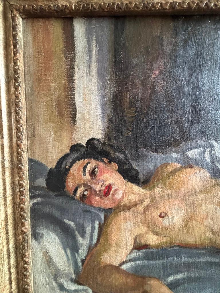 Anhänger von Roderic O'Connor, Weiblicher Akt in einem Interieur, großes Ölgemälde im Angebot 2