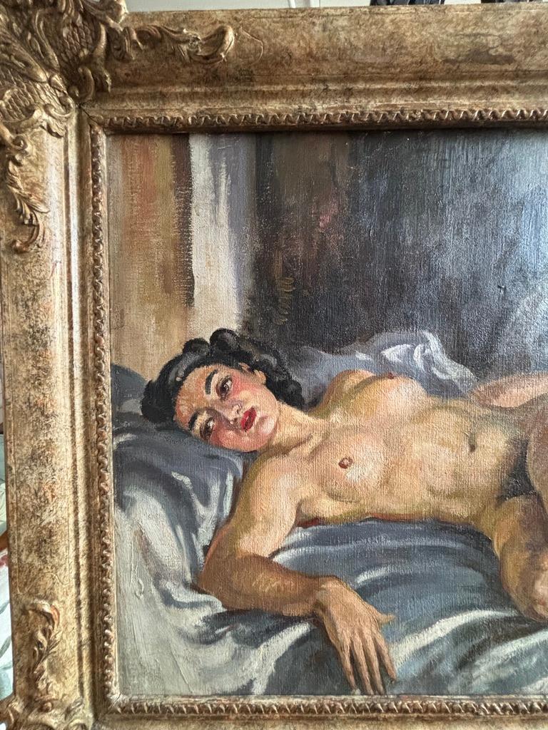 Anhänger von Roderic O'Connor, Weiblicher Akt in einem Interieur, großes Ölgemälde im Angebot 3