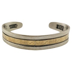 Roderick Tenorio RMT Relios Sterling Silver & 14K Gold Cuff Bracelet