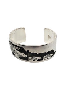 Bracelet manchette ours Roderick Tenorio en argent sterling # 20358