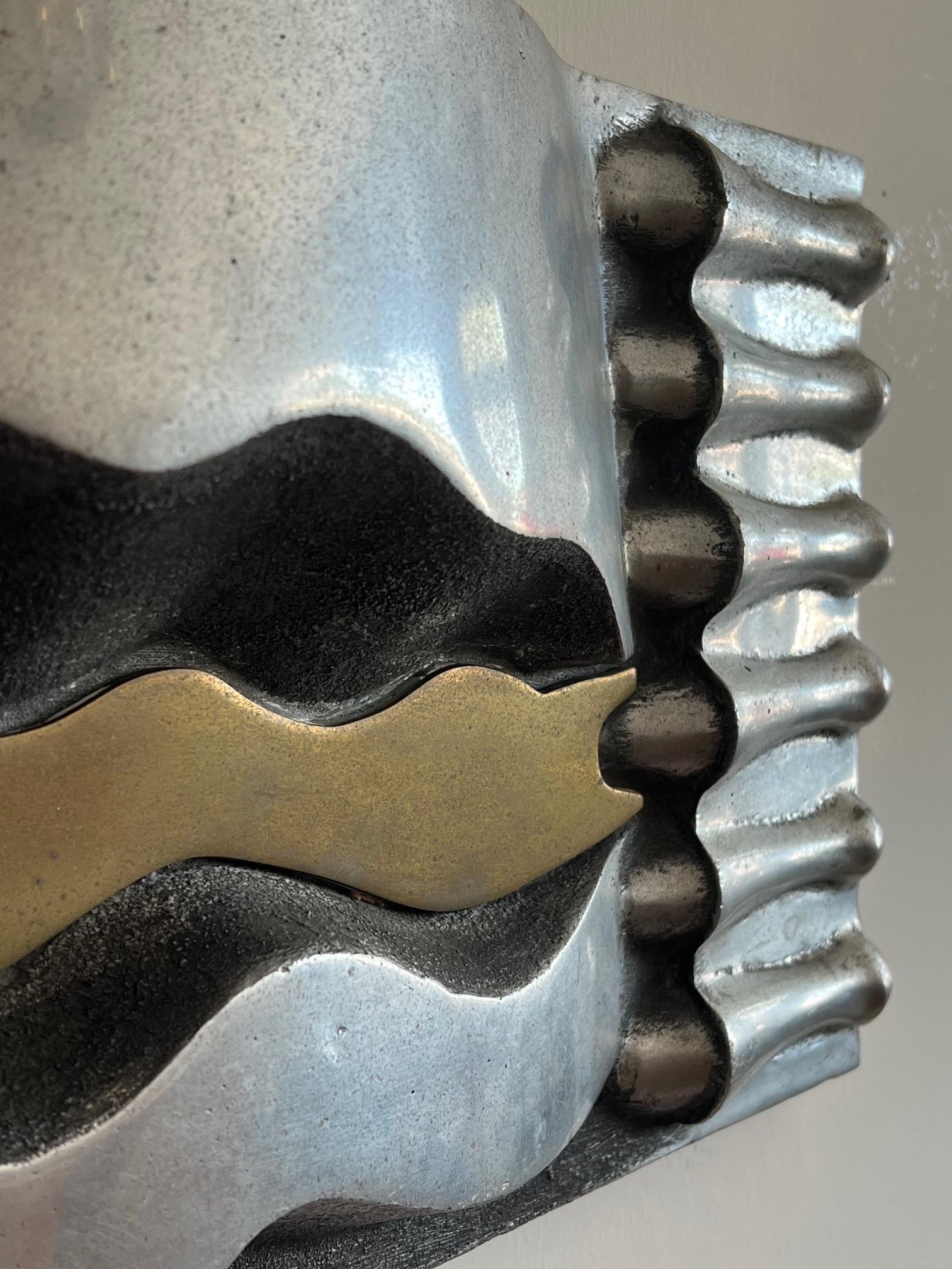Aluminum Rodger Mack Sandcast Brutalist Sculpture For Sale