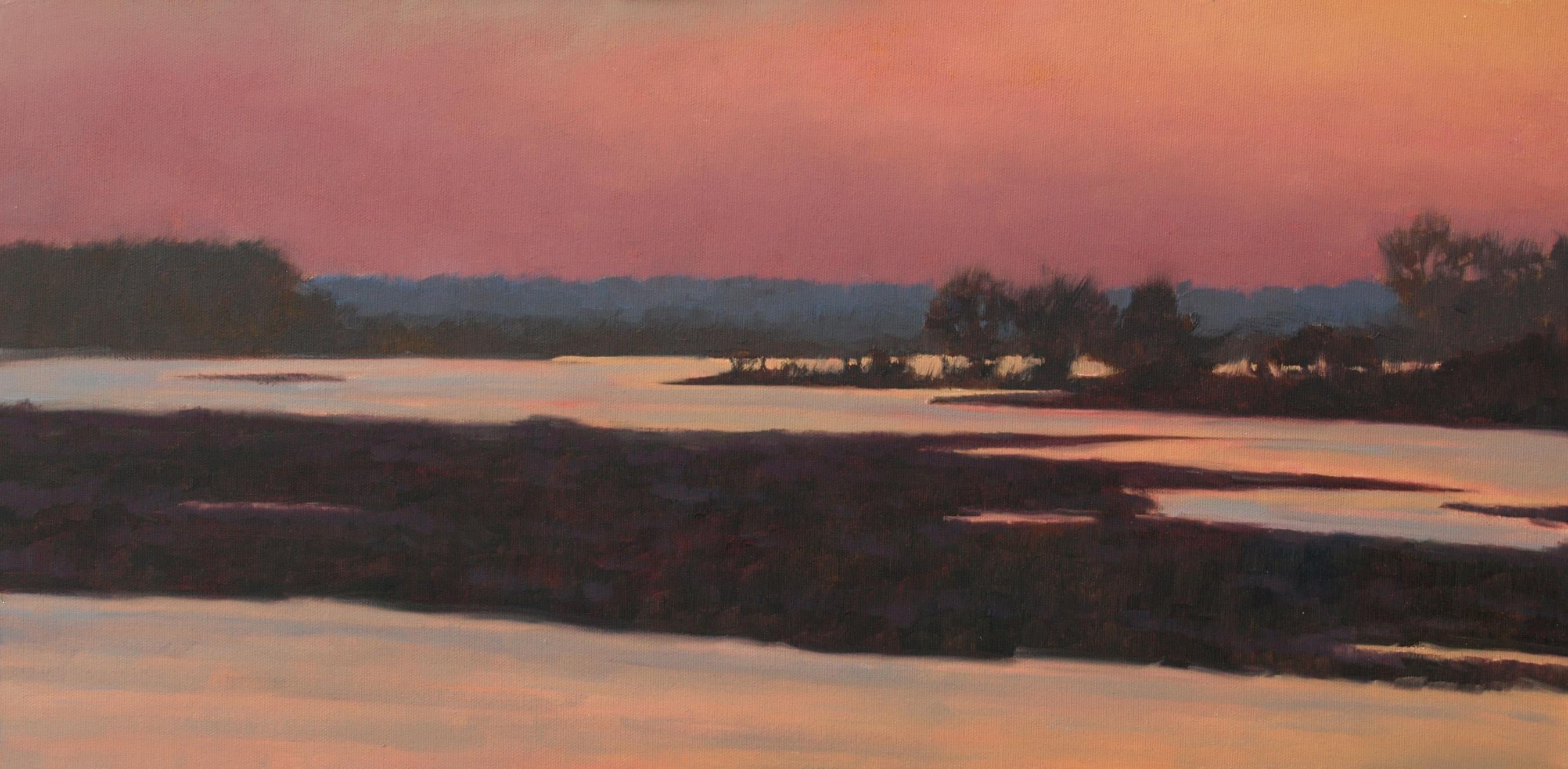 Dawn on the Platte River, Oil Painting