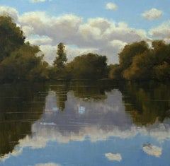 View from a Canoe, Oil Painting