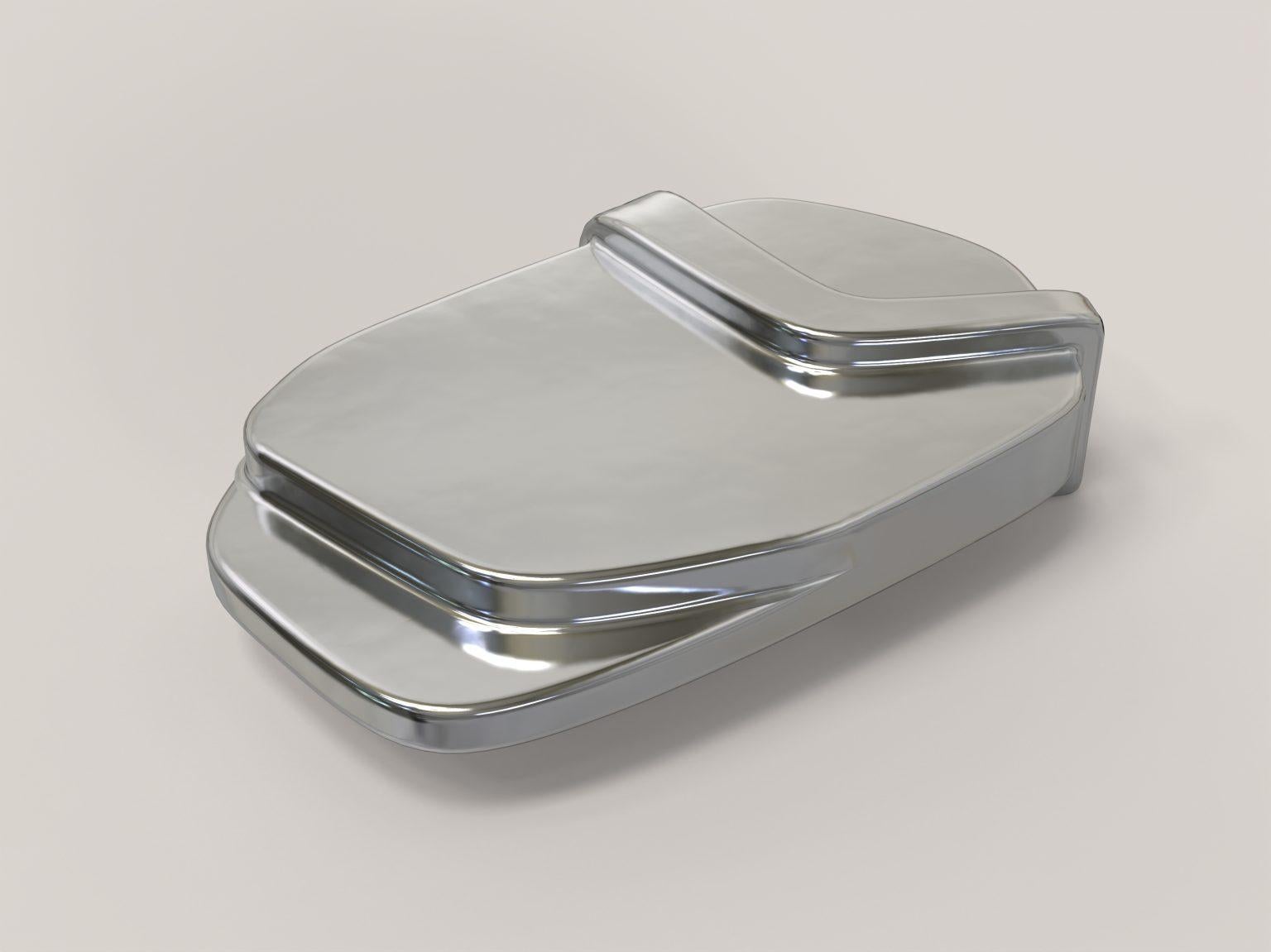Post-Modern Rodi Silver V1 Low Table by Edizione Limitata For Sale