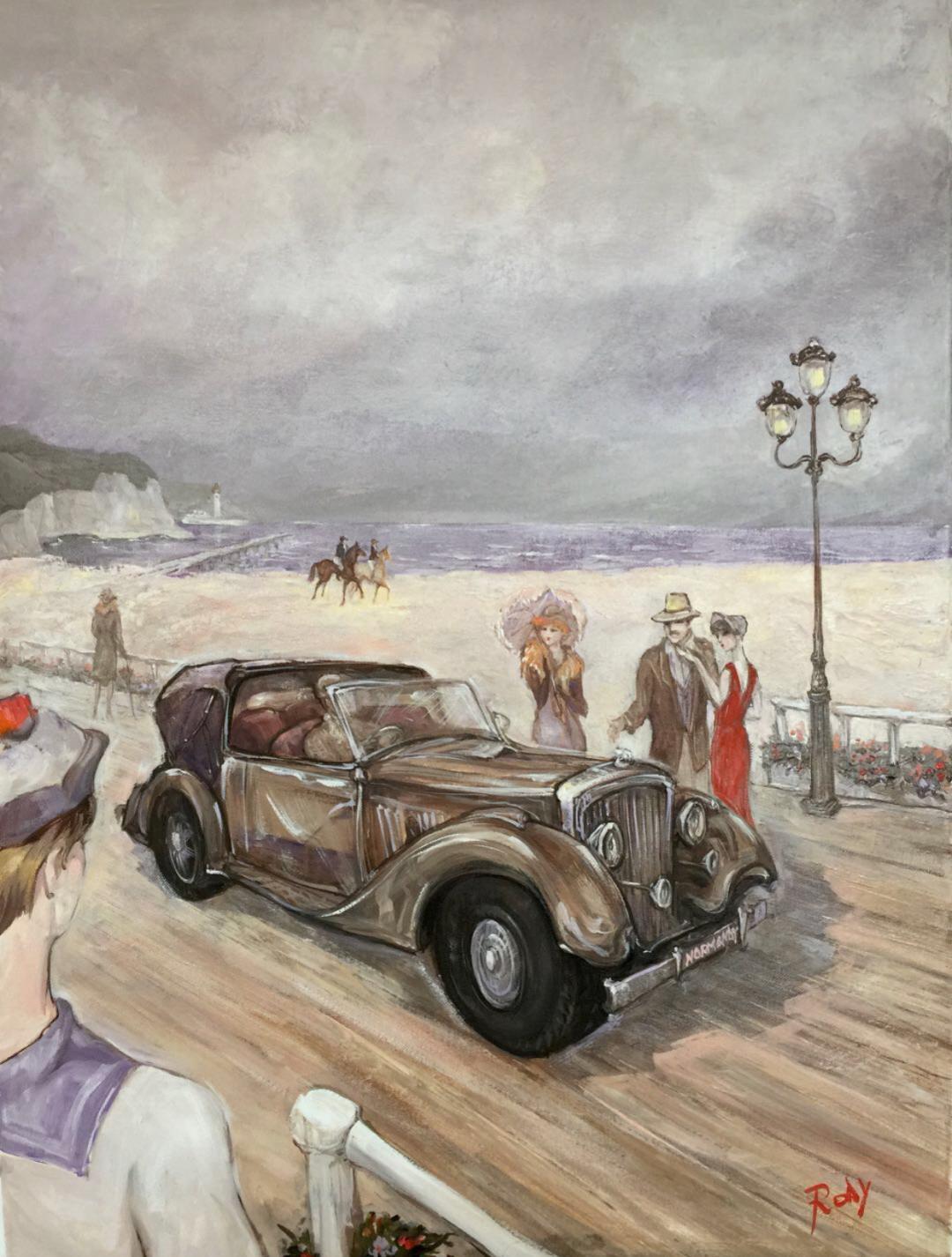Deauville style - Painting by Rodica Iliesco