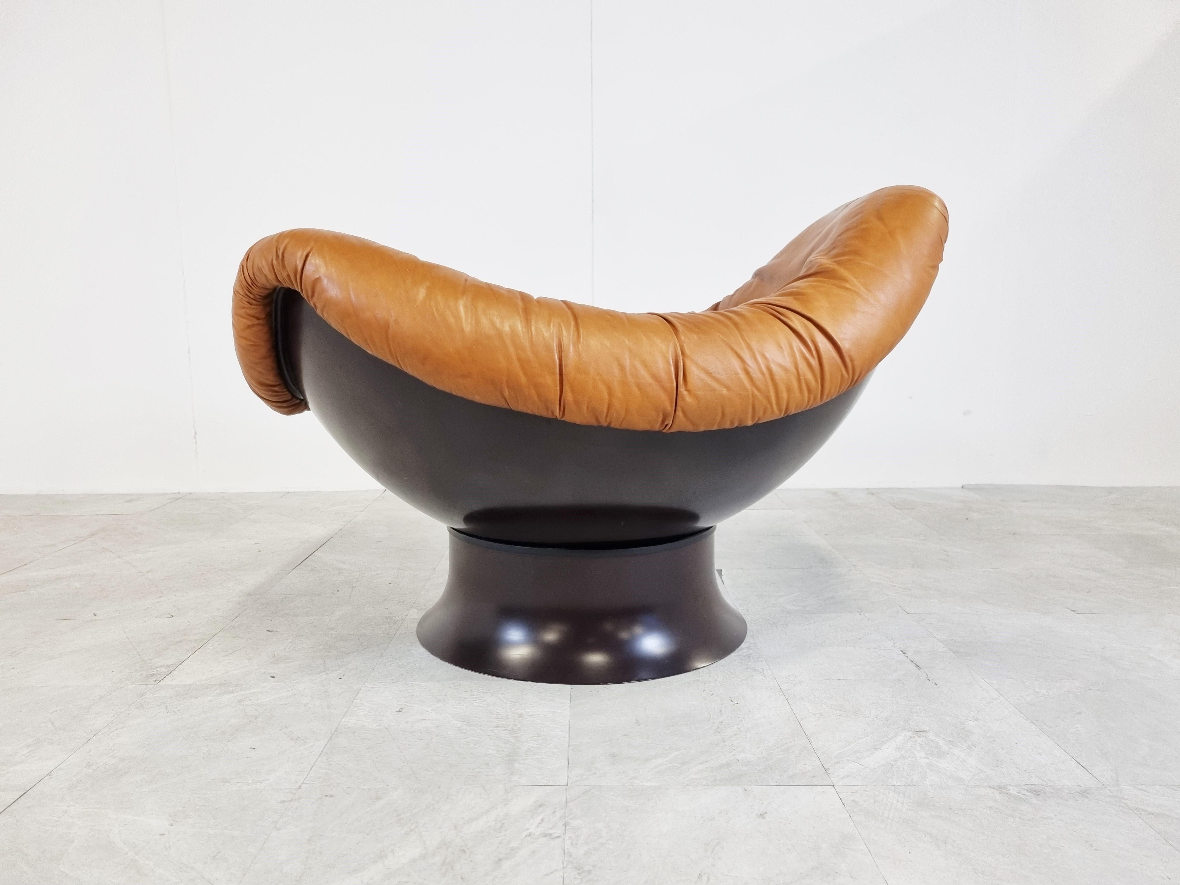 Italian Rodica Lounge Chair by Mario Brunu for Comfort, Italy, 1968