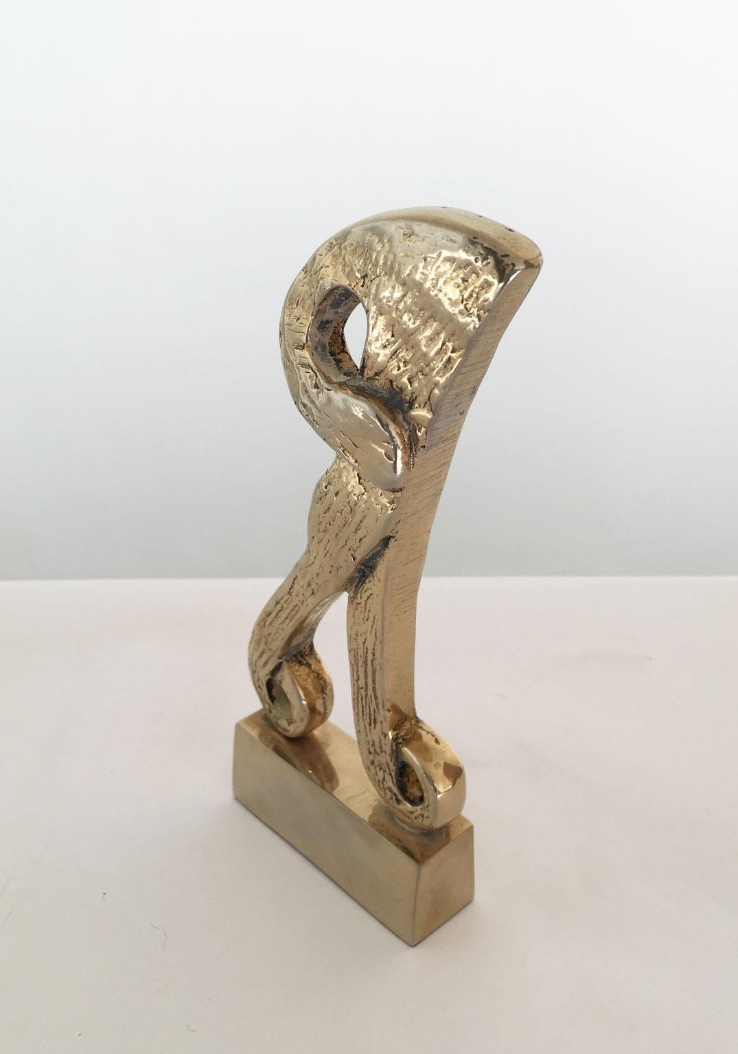1980 Italia Postmoderna Rodica Tanasescu Escultura abstracta de bronce Maratoneta en venta 9