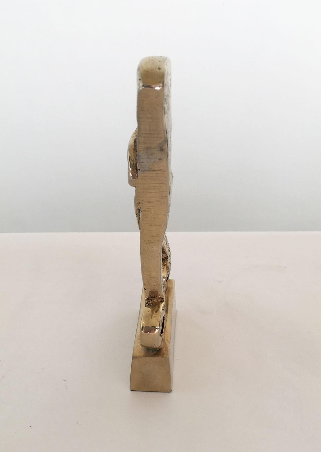 1980 Italia Postmoderna Rodica Tanasescu Escultura abstracta de bronce Maratoneta en venta 8