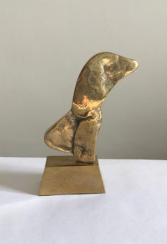 1980 Italia Postmoderna Rodica Tanasescu Escultura abstracta de bronce Musa