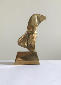 Vintage 1980 Italy Post-Modern Rodica Tanasescu Bronze Abstract Sculpture Muse