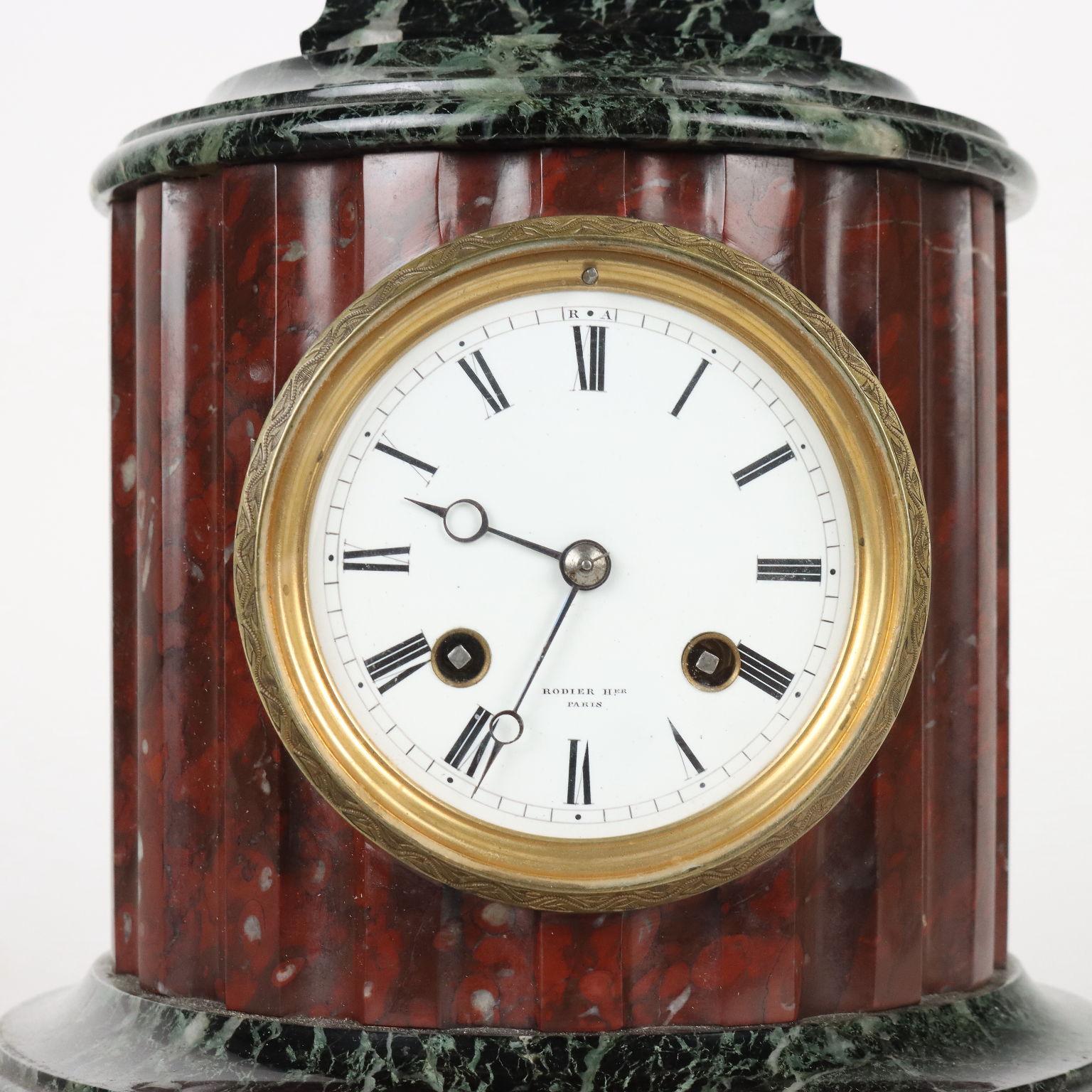 Rodier Countertop Clock Bronze, 19th Century For Sale at 1stDibs