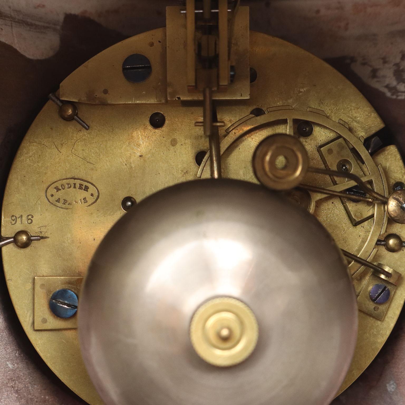 Rodier Countertop Clock Bronze, 19th Century For Sale at 1stDibs