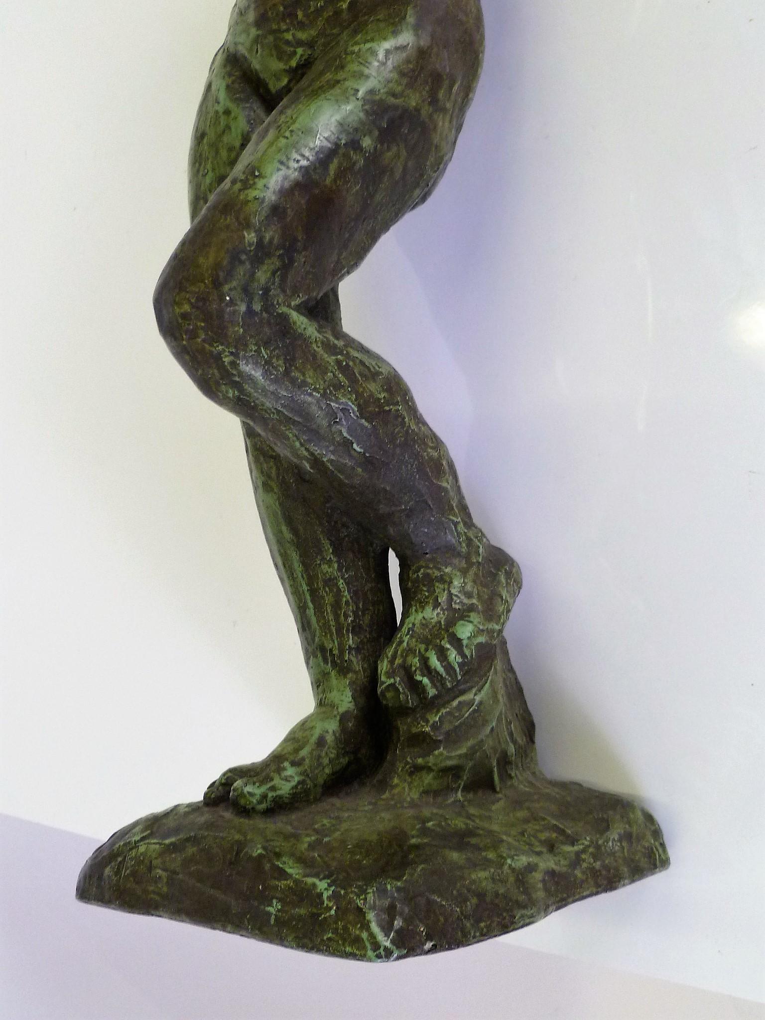 Rodin Classical Nude EVE Reproduction Plaster Sculpture by Austin Productions In Good Condition In Miami, FL