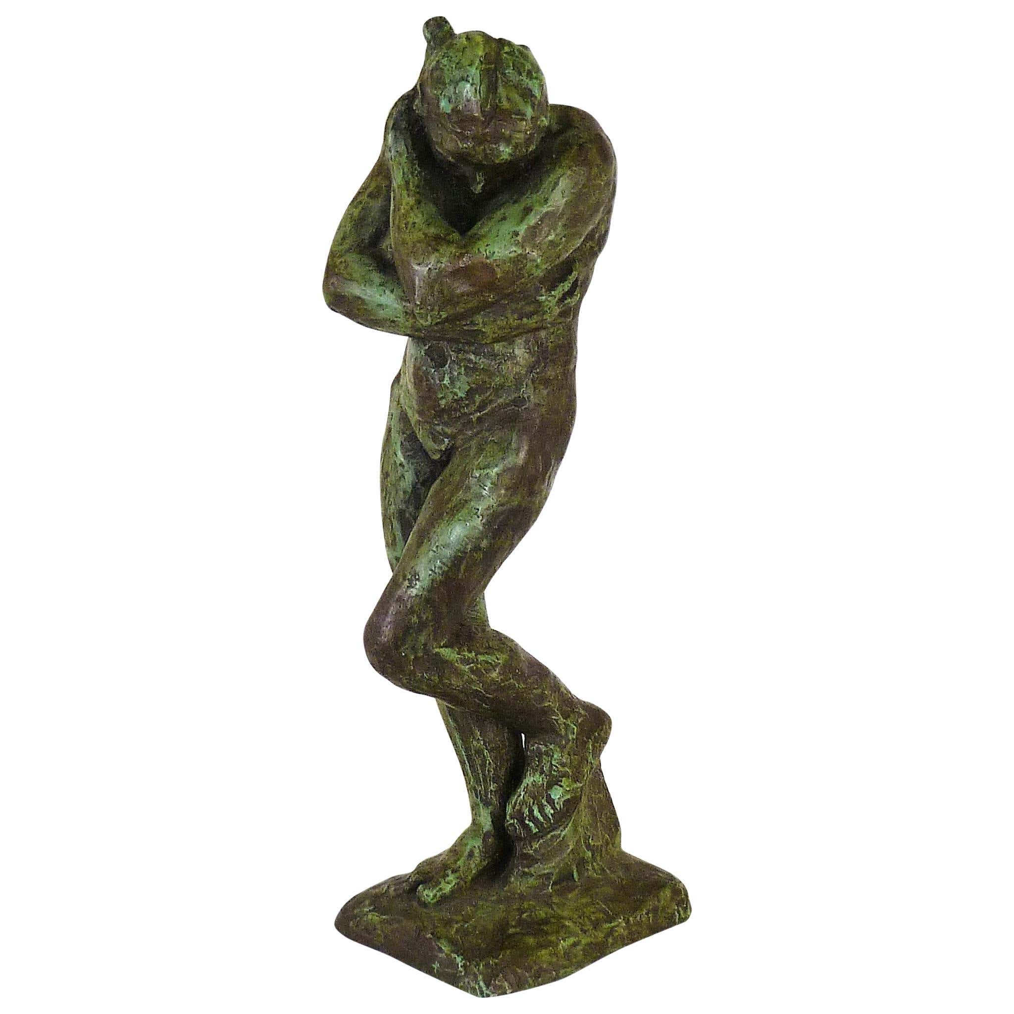 Rodin Classical Nude EVE Reproduction Plaster Sculpture By Austin Rodin Classical Nude EVE Reproduction Plaster Sculpture By Austin